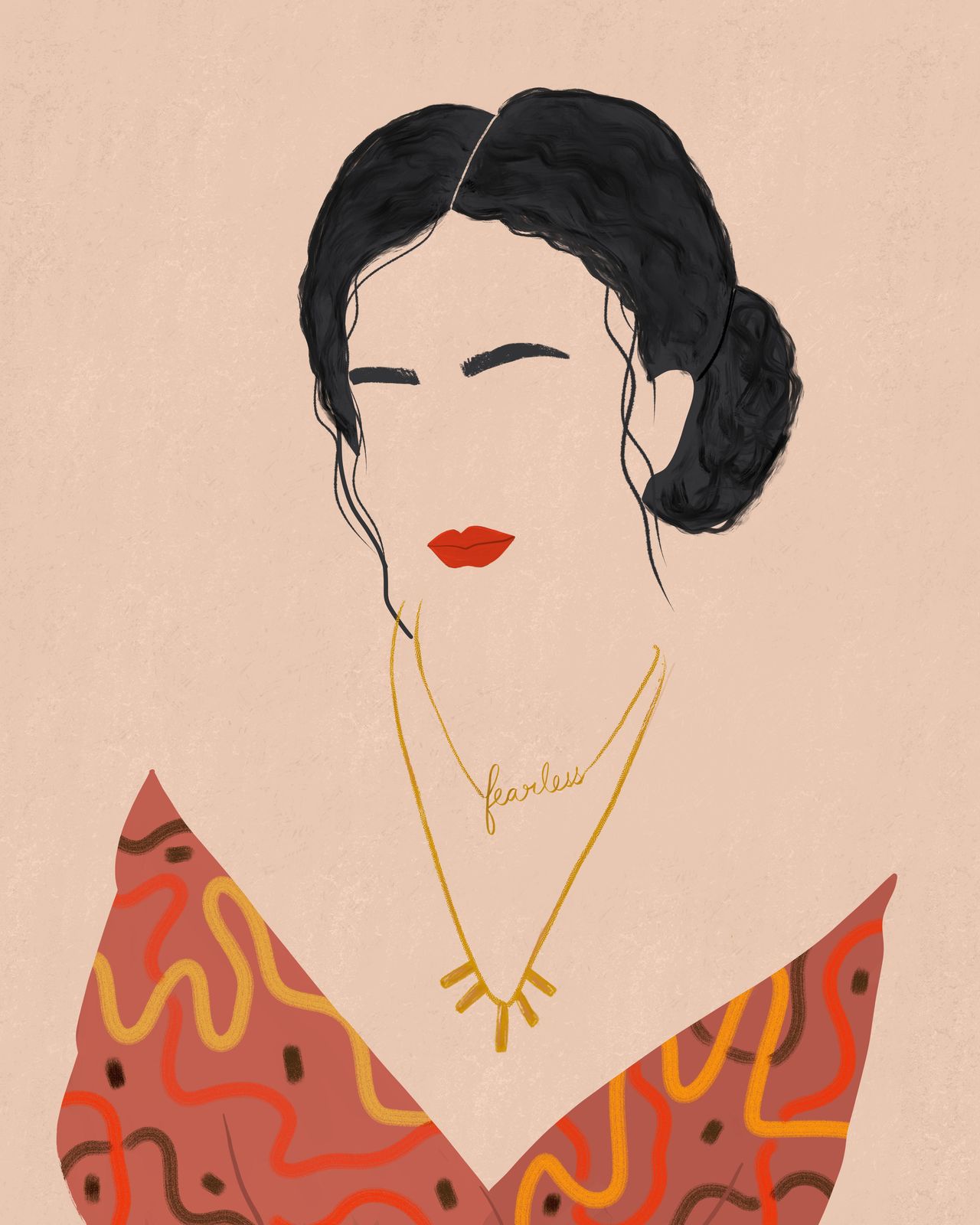 Boho Chic "Fearless" Portrait Wall Art