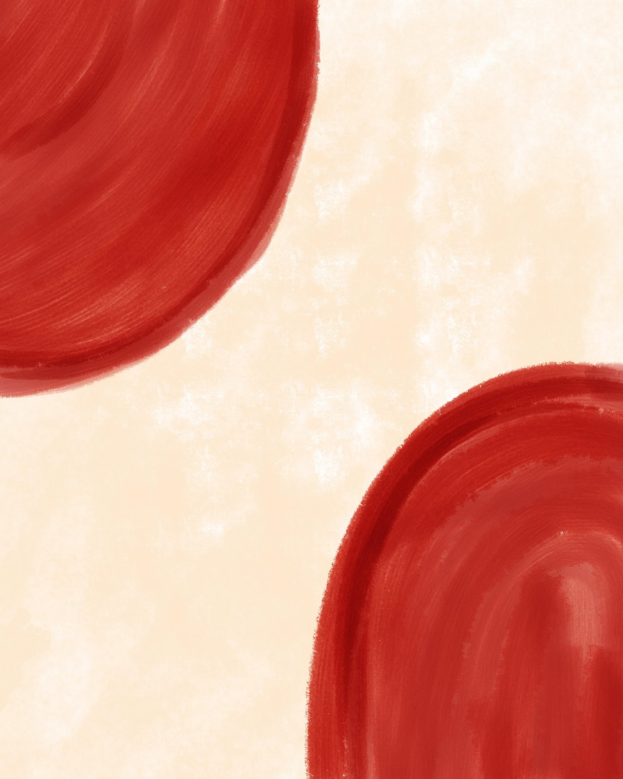 Abstract Red Arc Wall Art - Modern Wall Art
