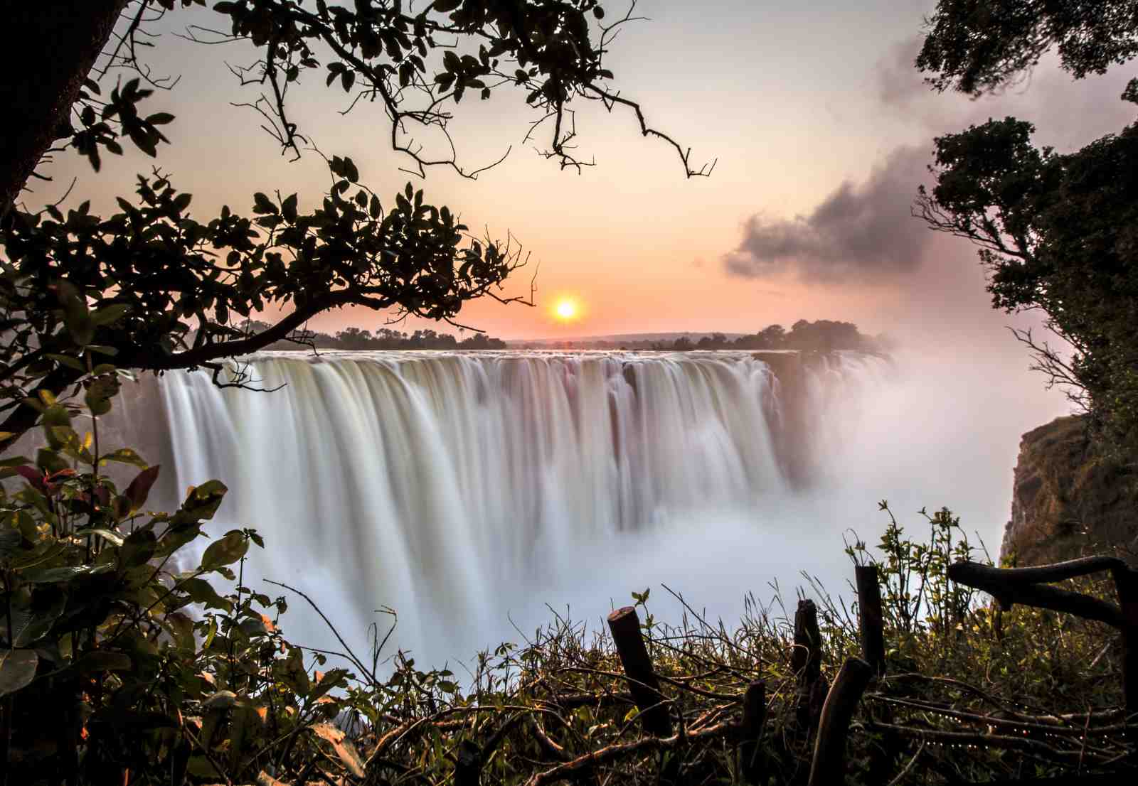 Majestic Victoria Falls Sunset Wall Art