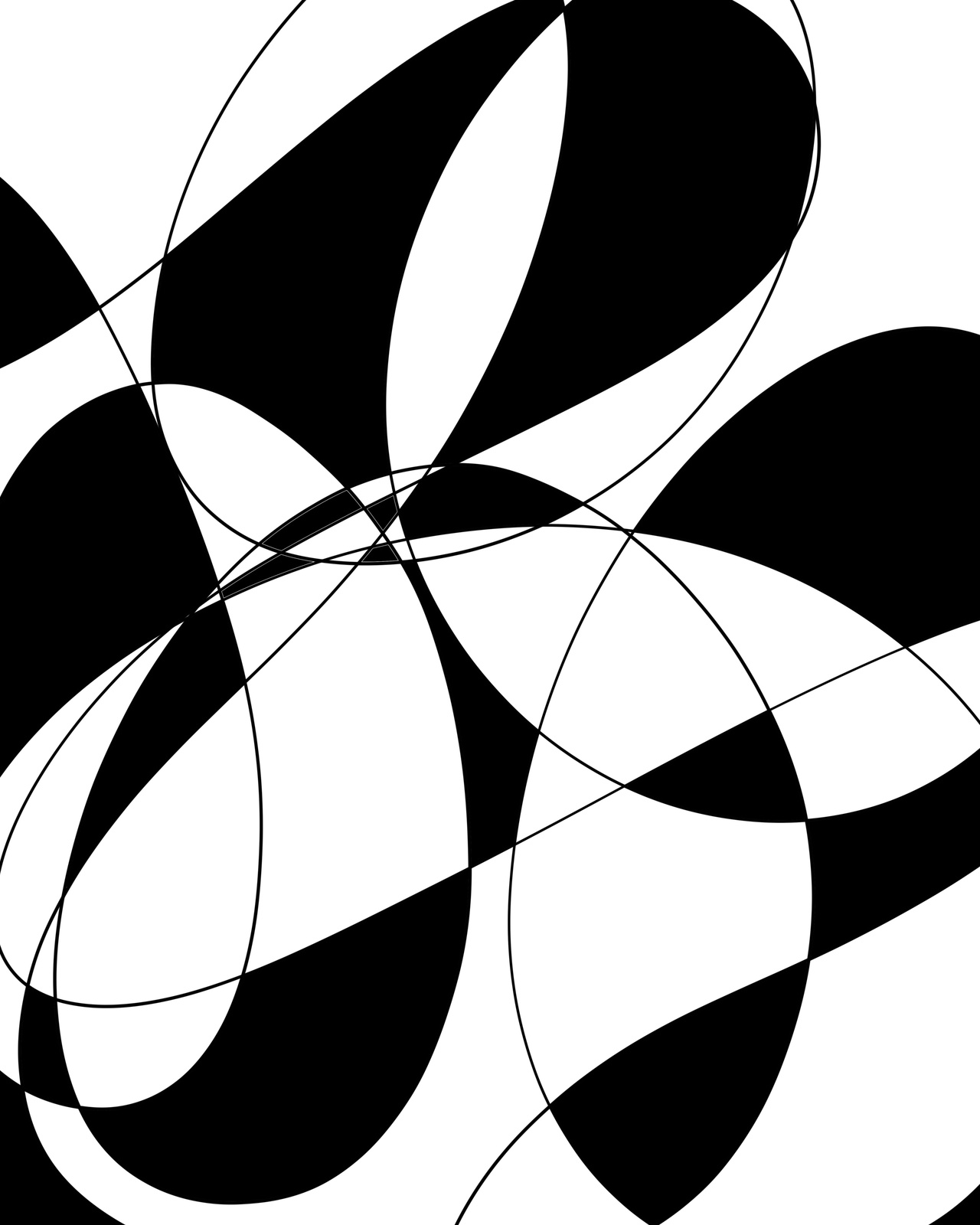 Monochromatic Abstract Flow Wall Art