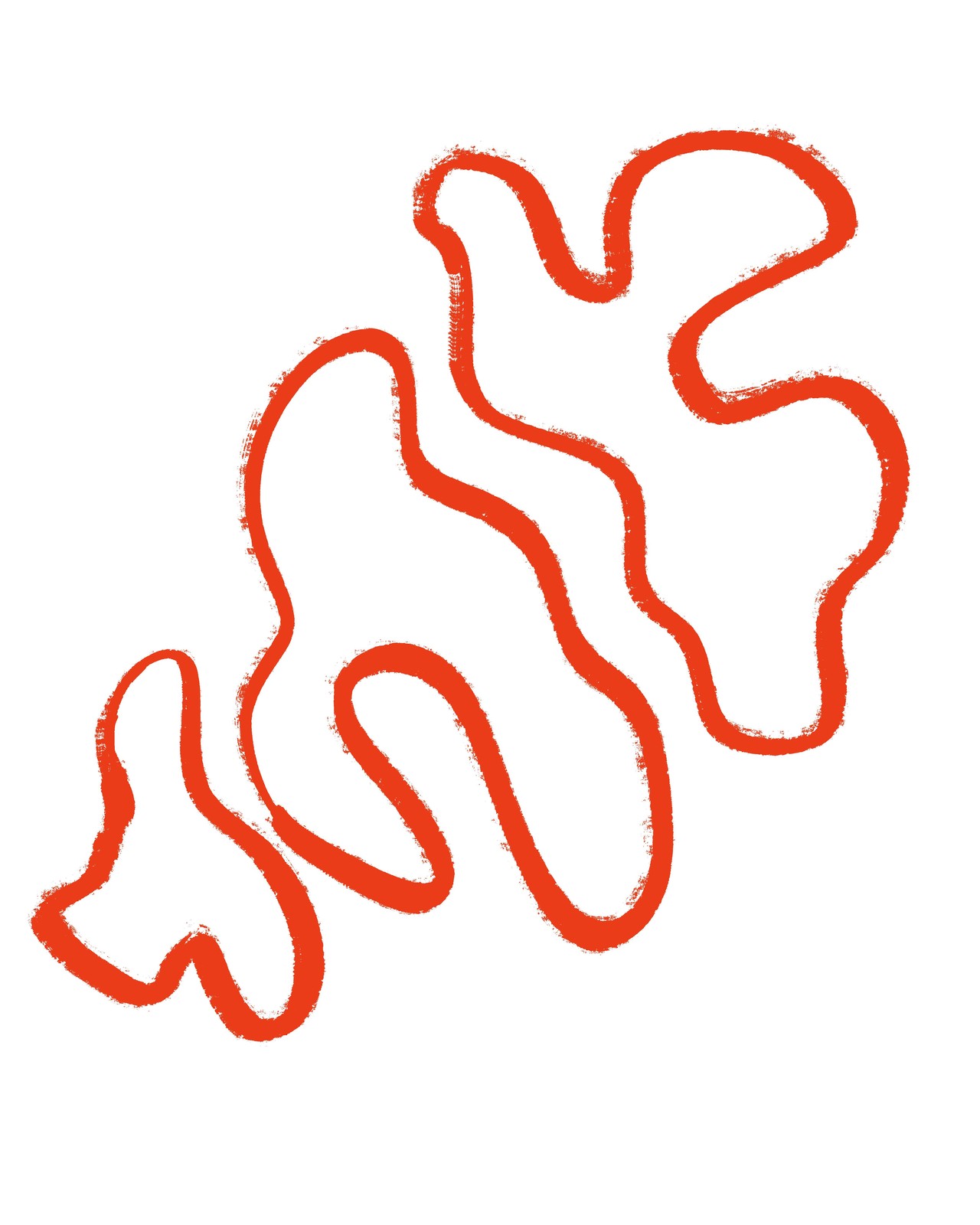 Abstract Red Swirls Modern Art Wall Art