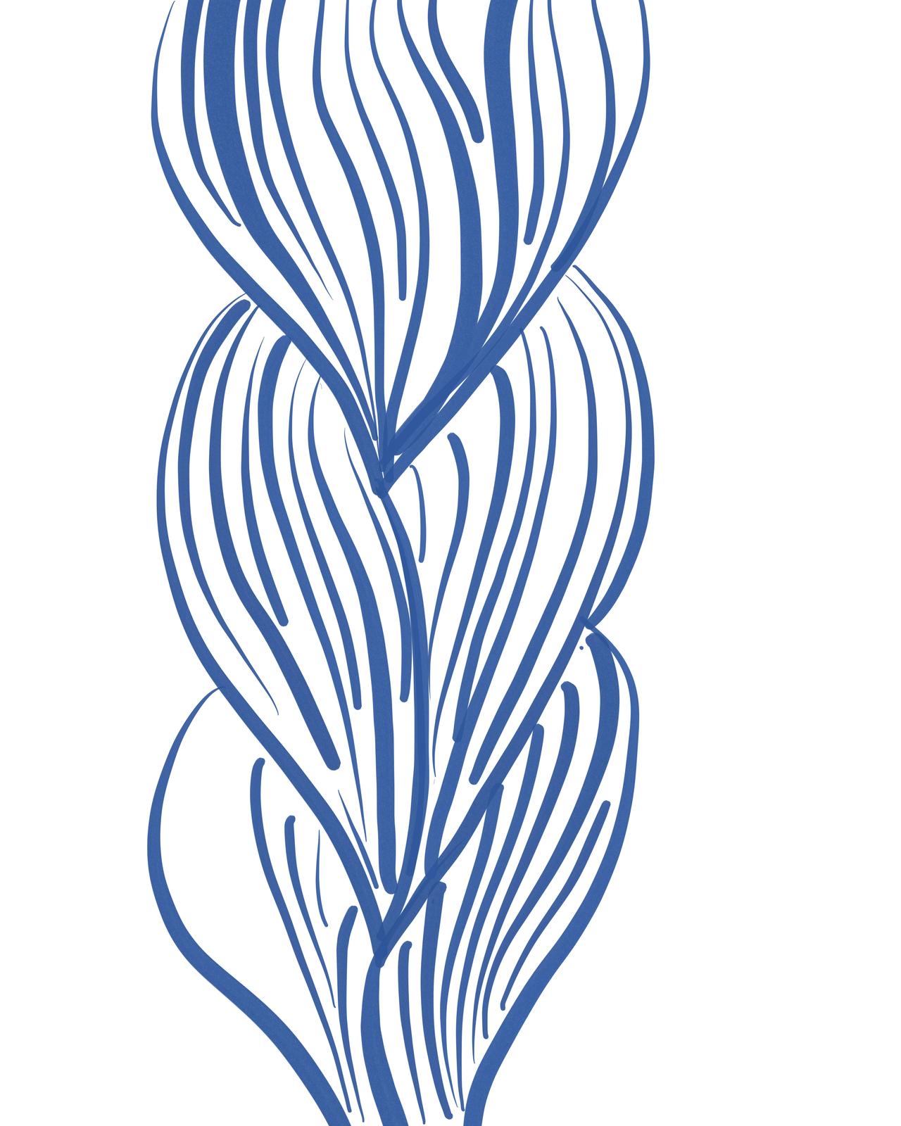 Blue Swirls Abstract Art Wall Art