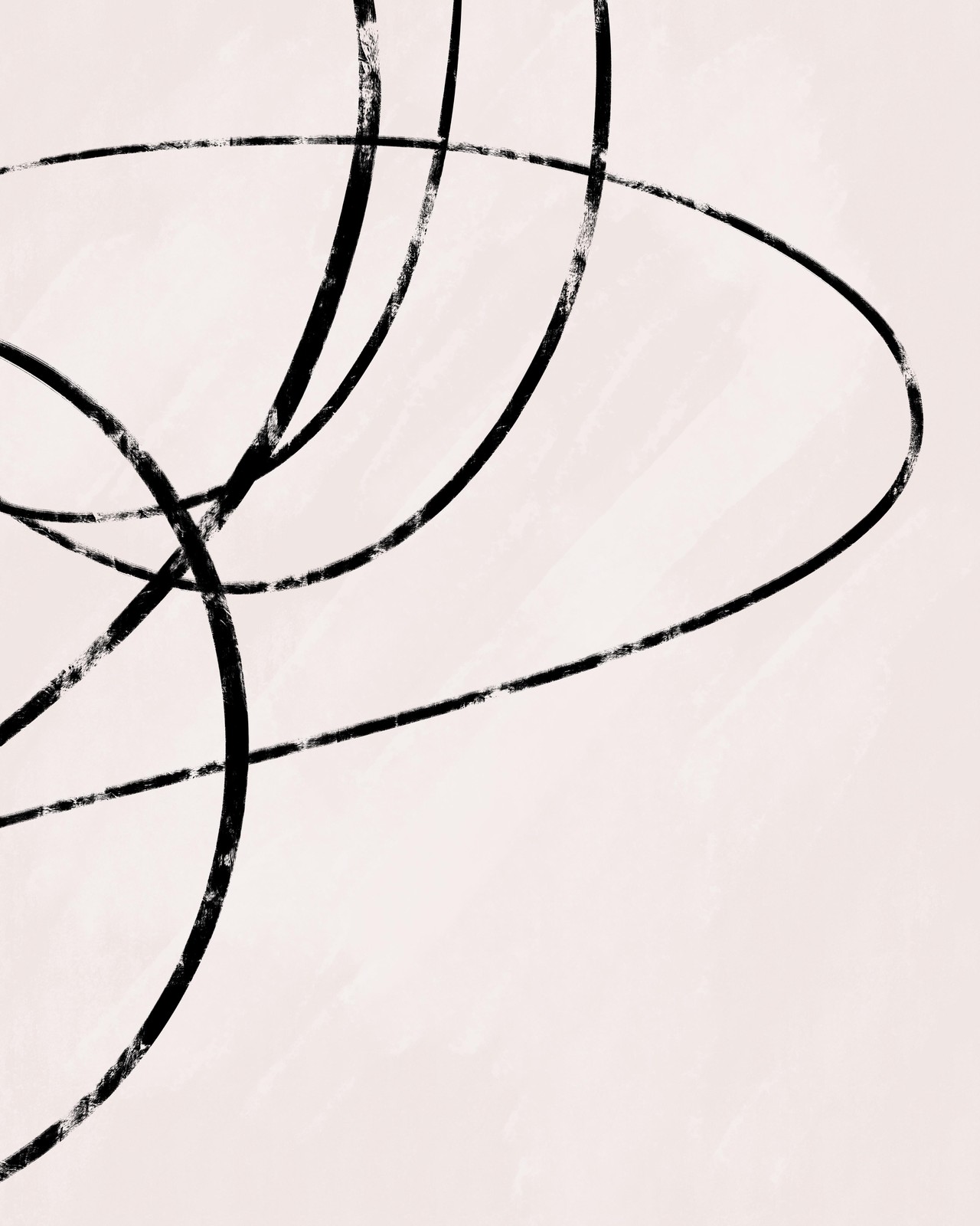 Abstract Black Swirls Minimalist Wall Art