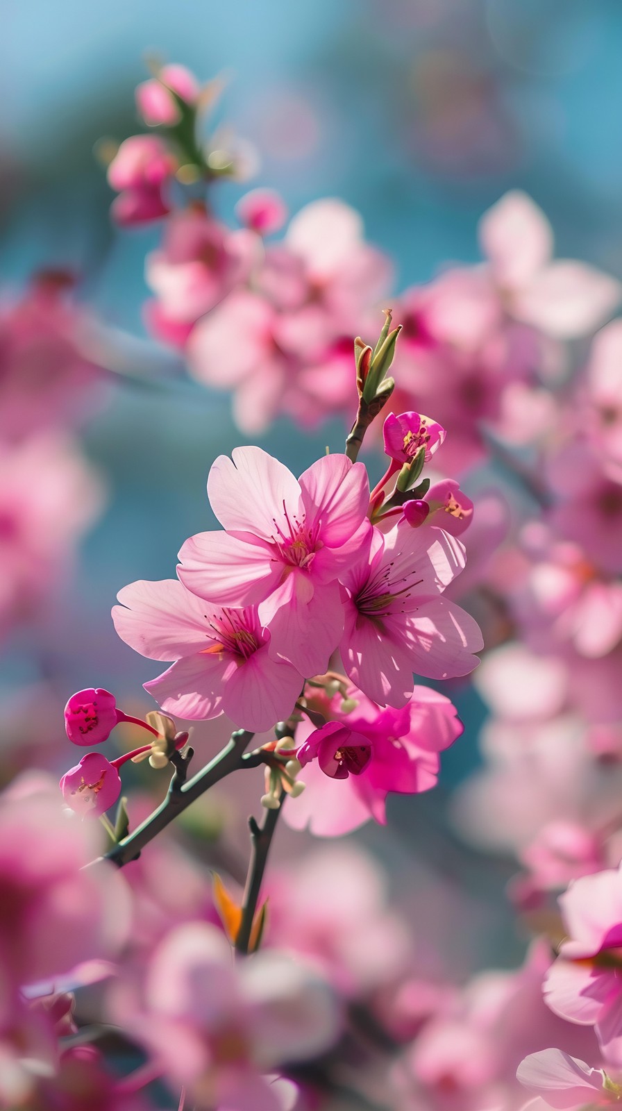 Vibrant Cherry Blossom Wall Art