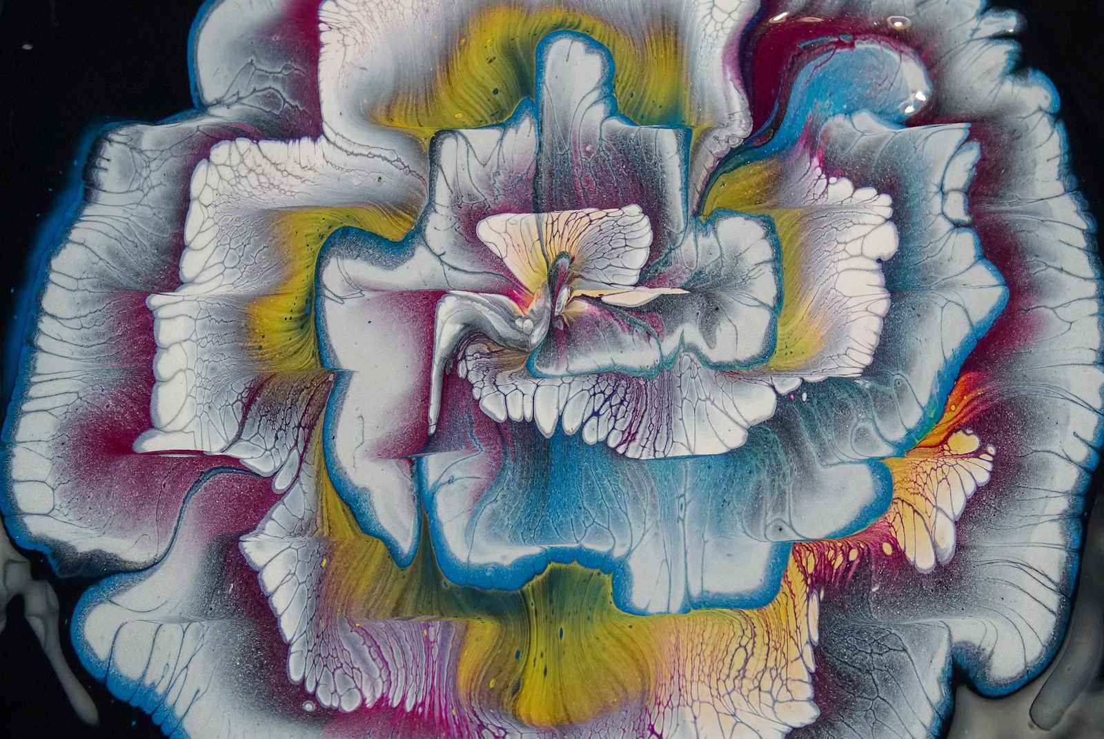 Vibrant Abstract Floral Splash Wall Art