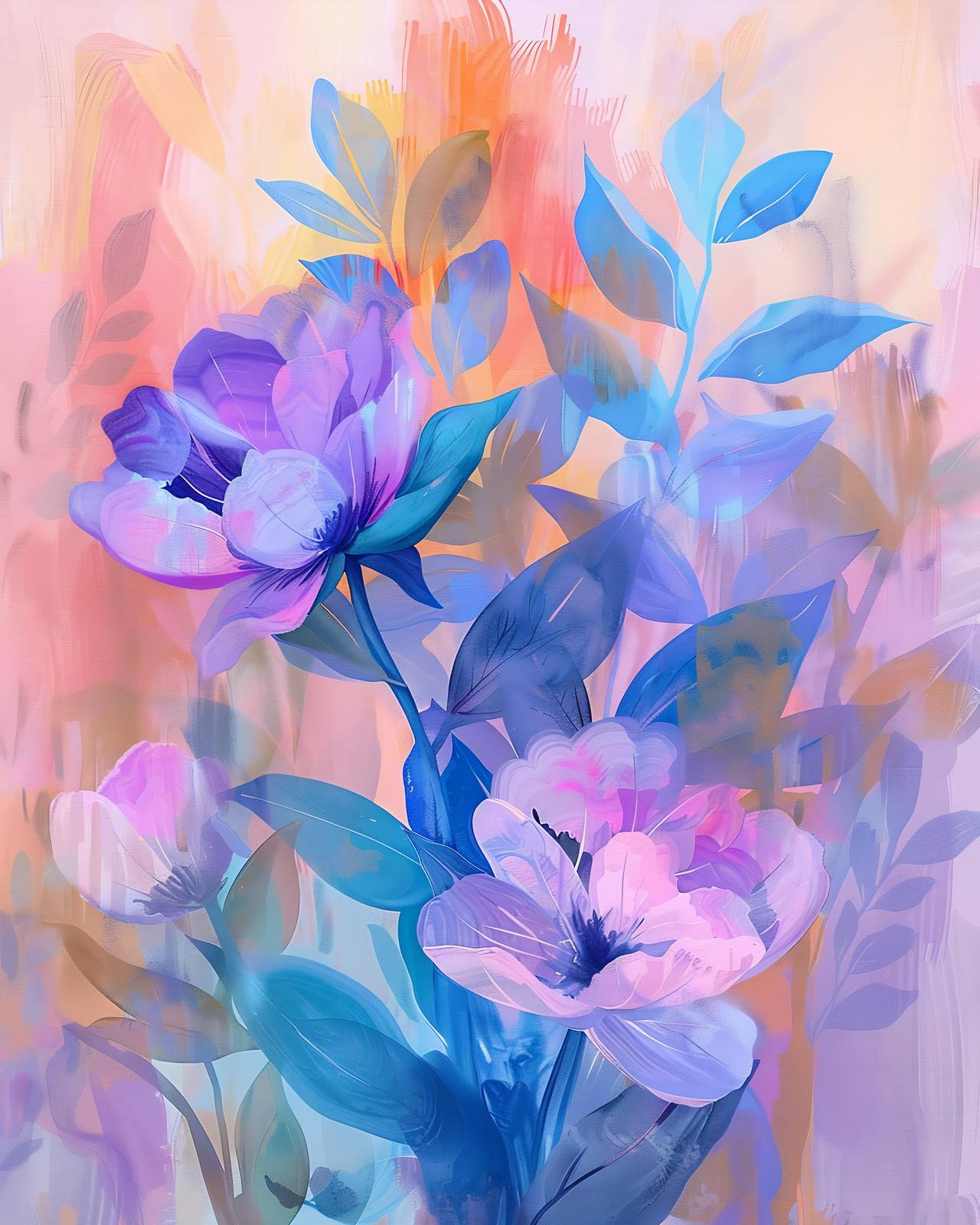 Abstract Floral Dream Wall Art