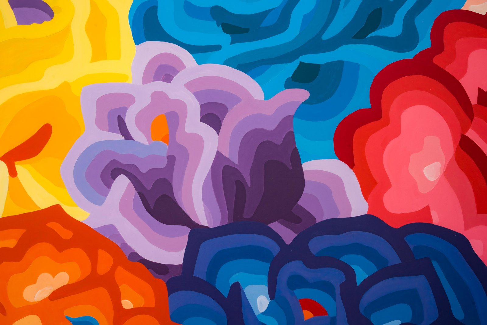 Vibrant Abstract Floral Wall Art