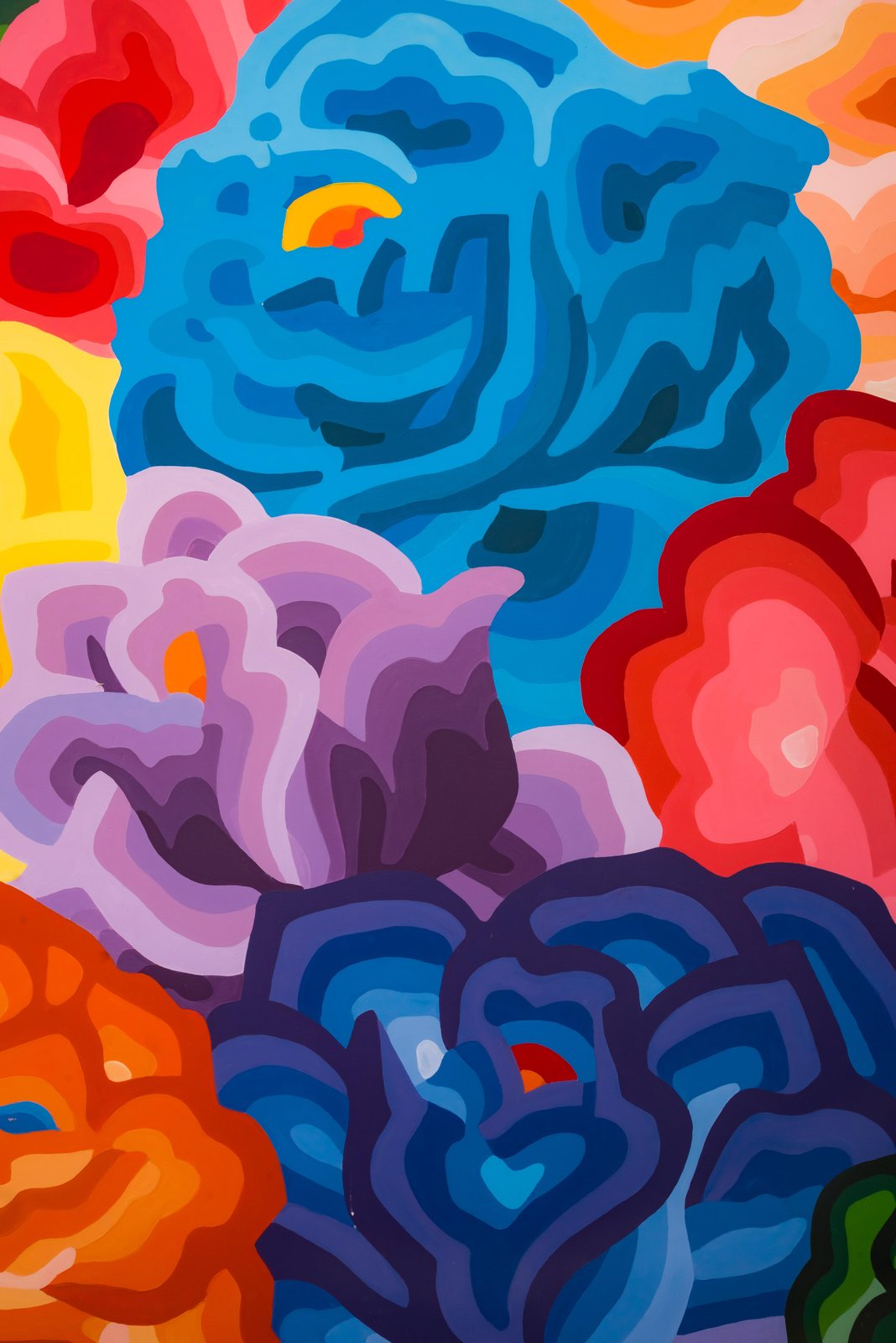 Vibrant Abstract Floral Wall Art