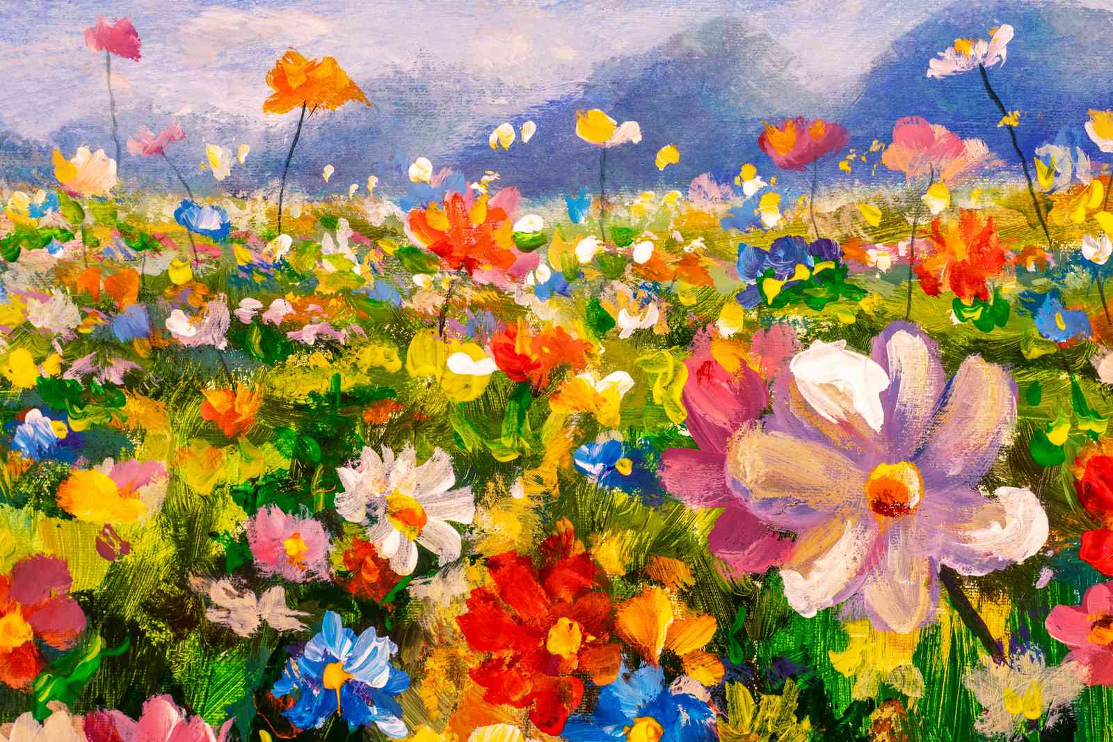Vibrant Wildflower Meadow Wall Art