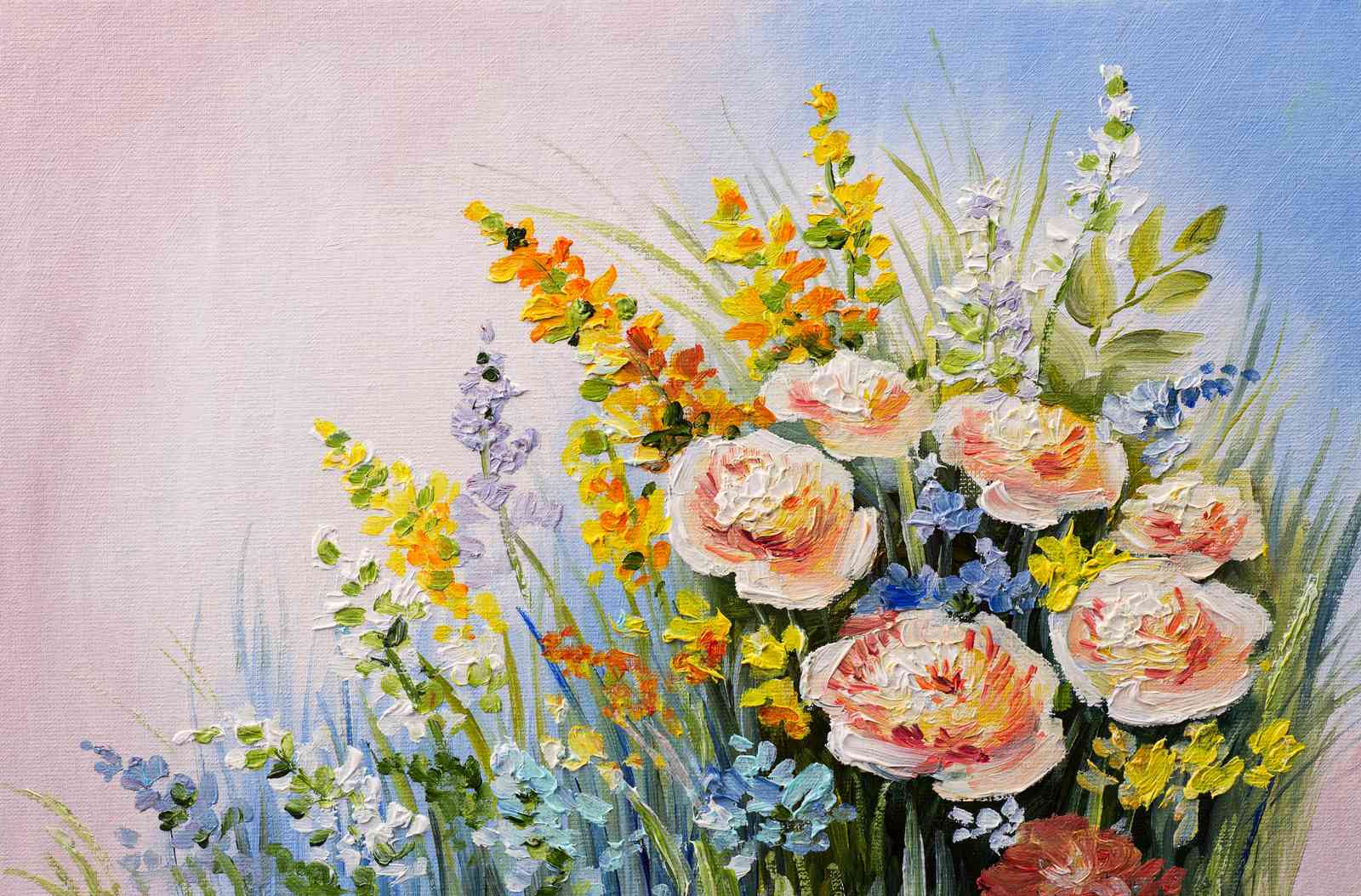 Vibrant Floral Impressionist Wall Art