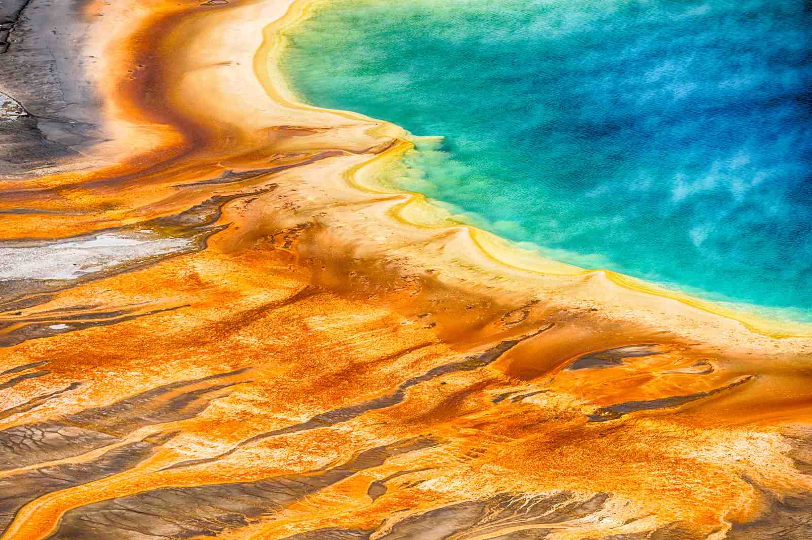Vibrant Grand Prismatic Spring Aerial Wall Art
