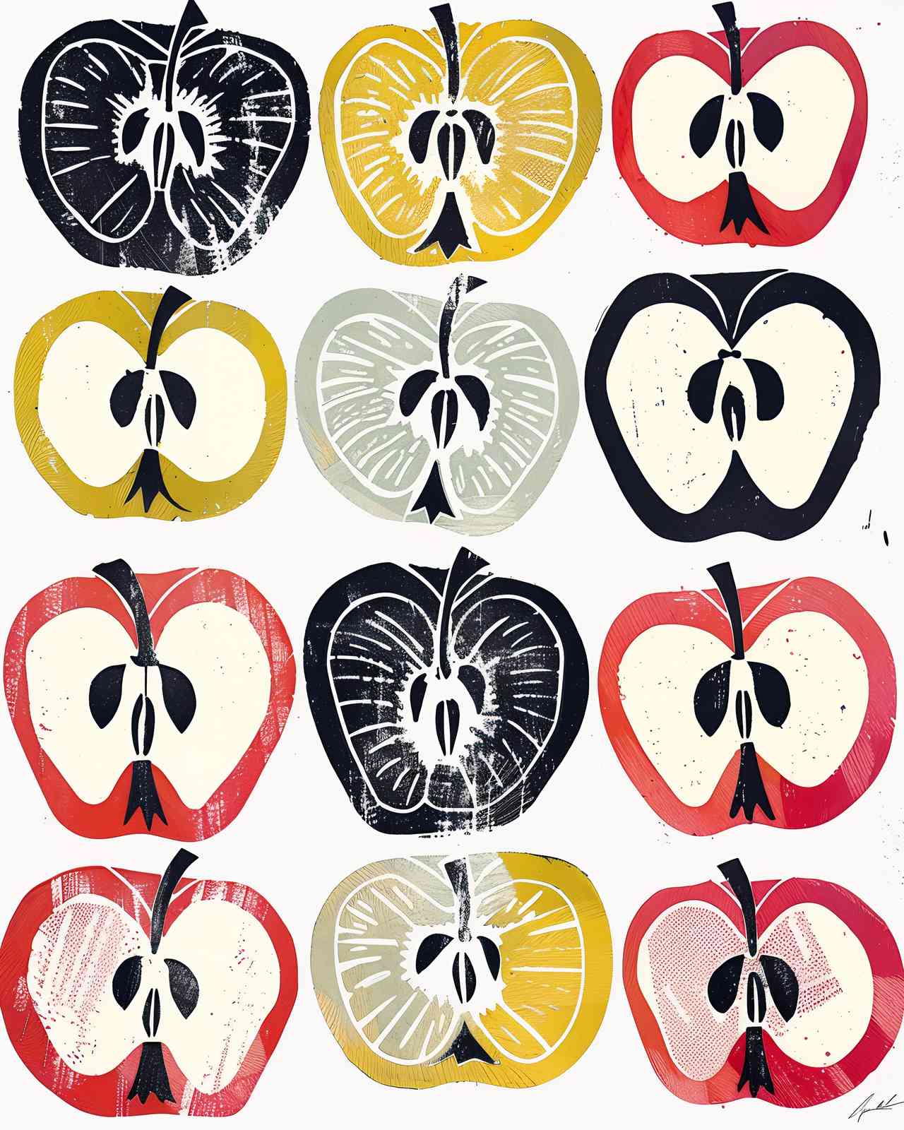 Modern Apple Art Wall Art