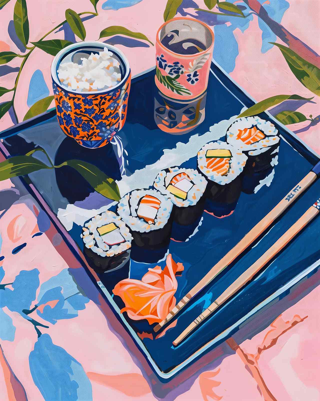 Vibrant Sushi Delight Wall Art