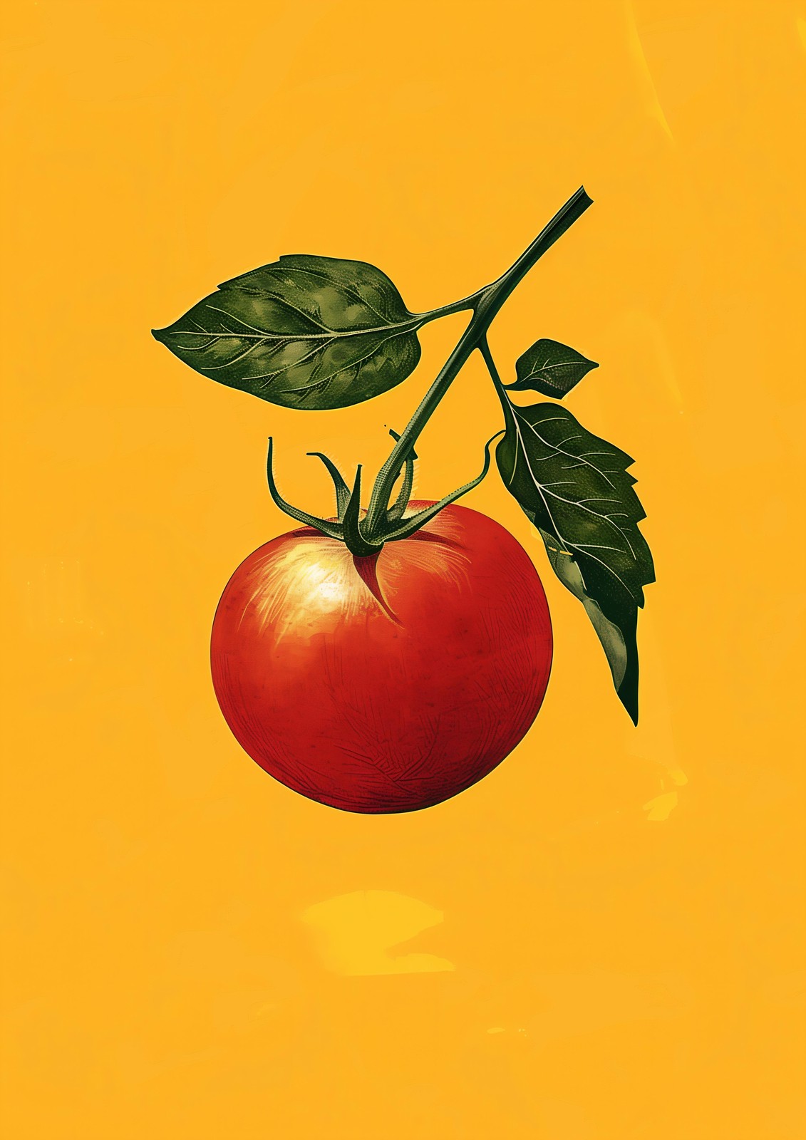 Vibrant Tomato Botanical Art Wall Art