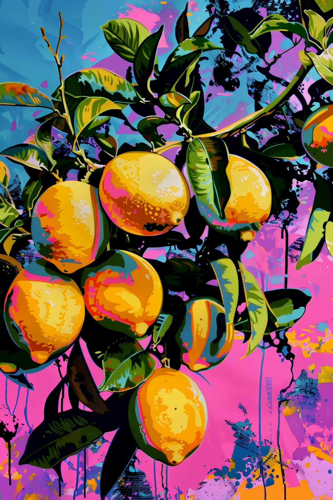 Vibrant Citrus Burst Wall Art