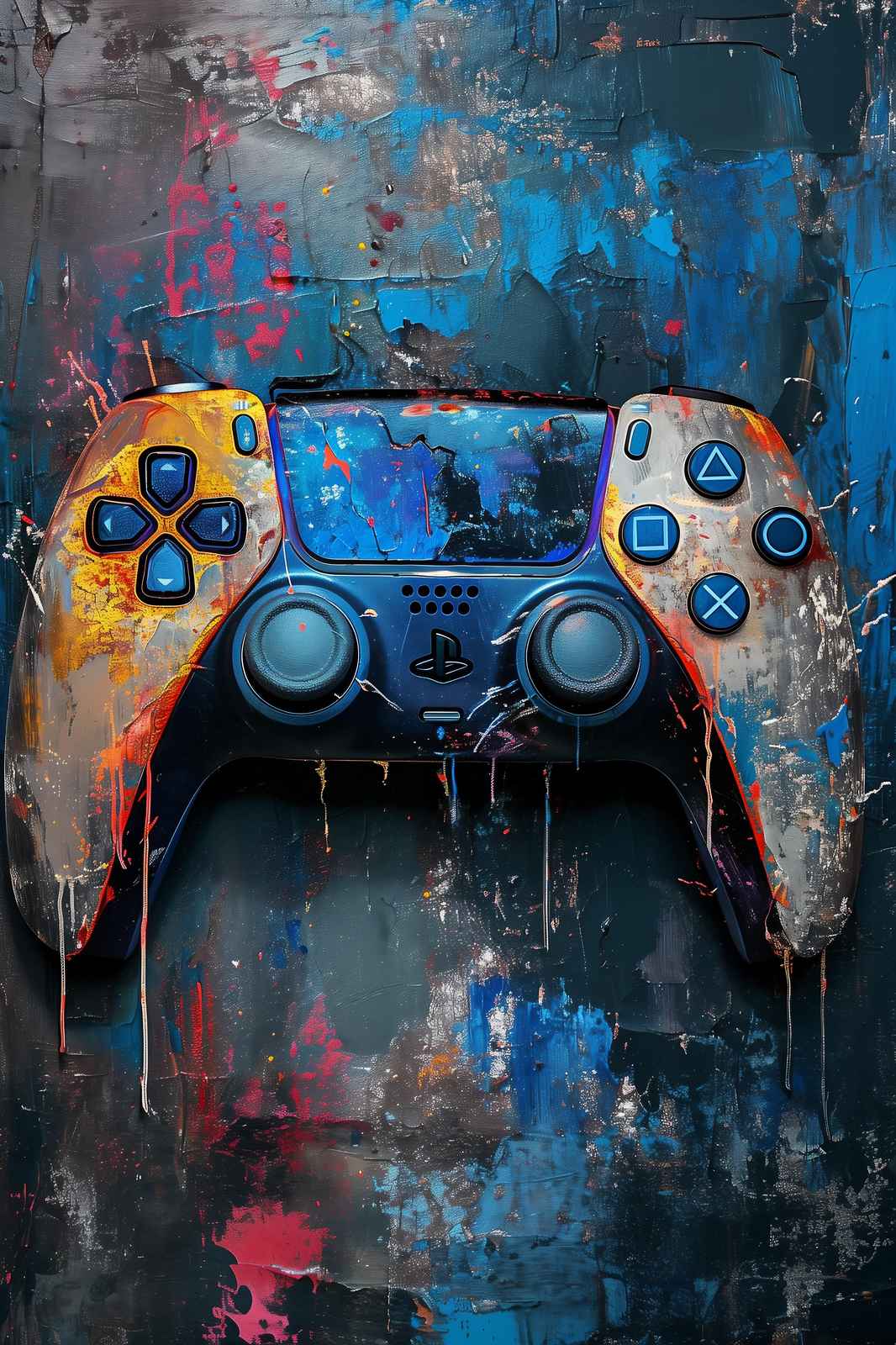Abstract Game Controller Wall Art