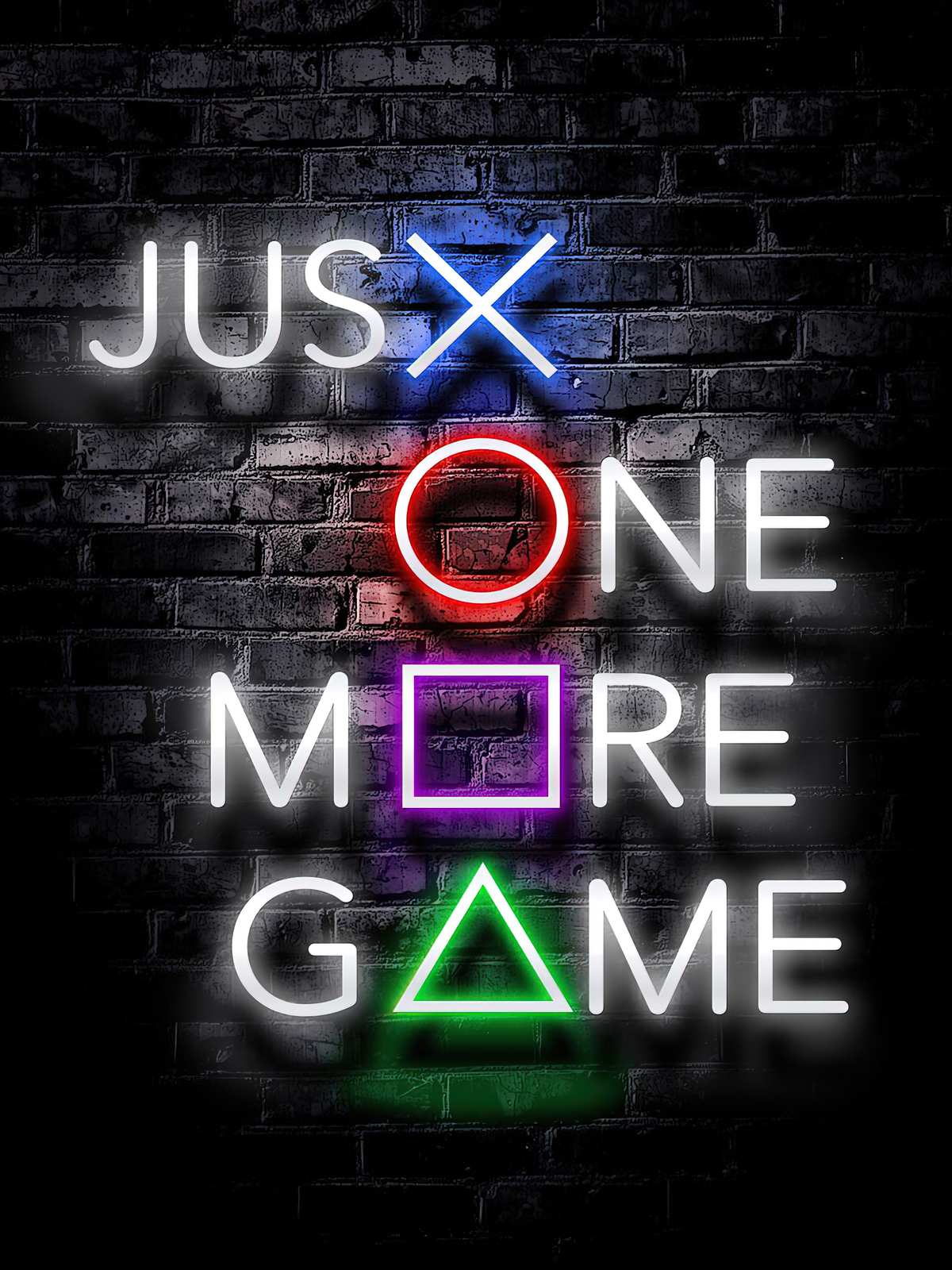 Just One More Game Neon Gamer Wall Art