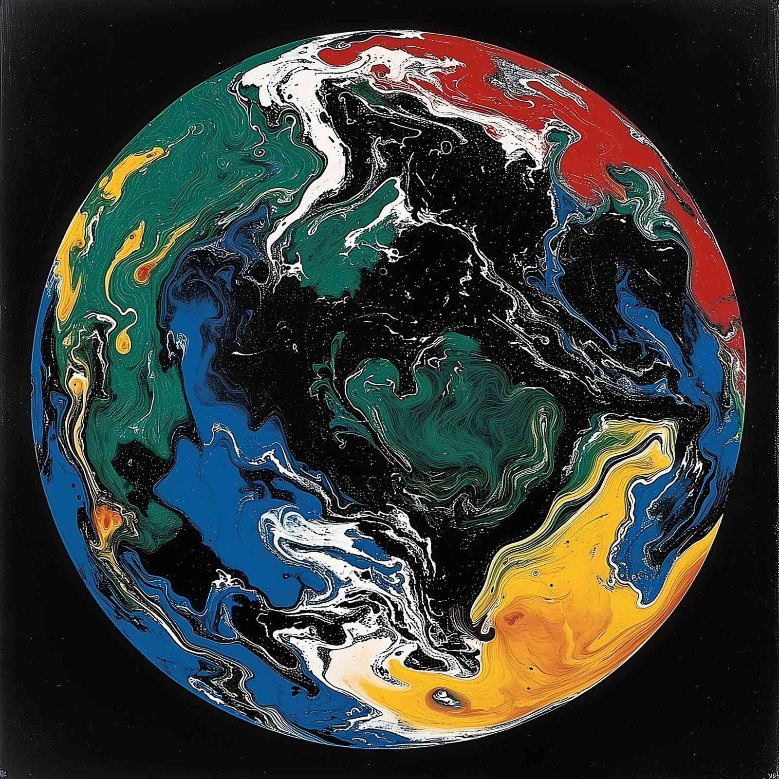 Vibrant Abstract Earth Wall Art