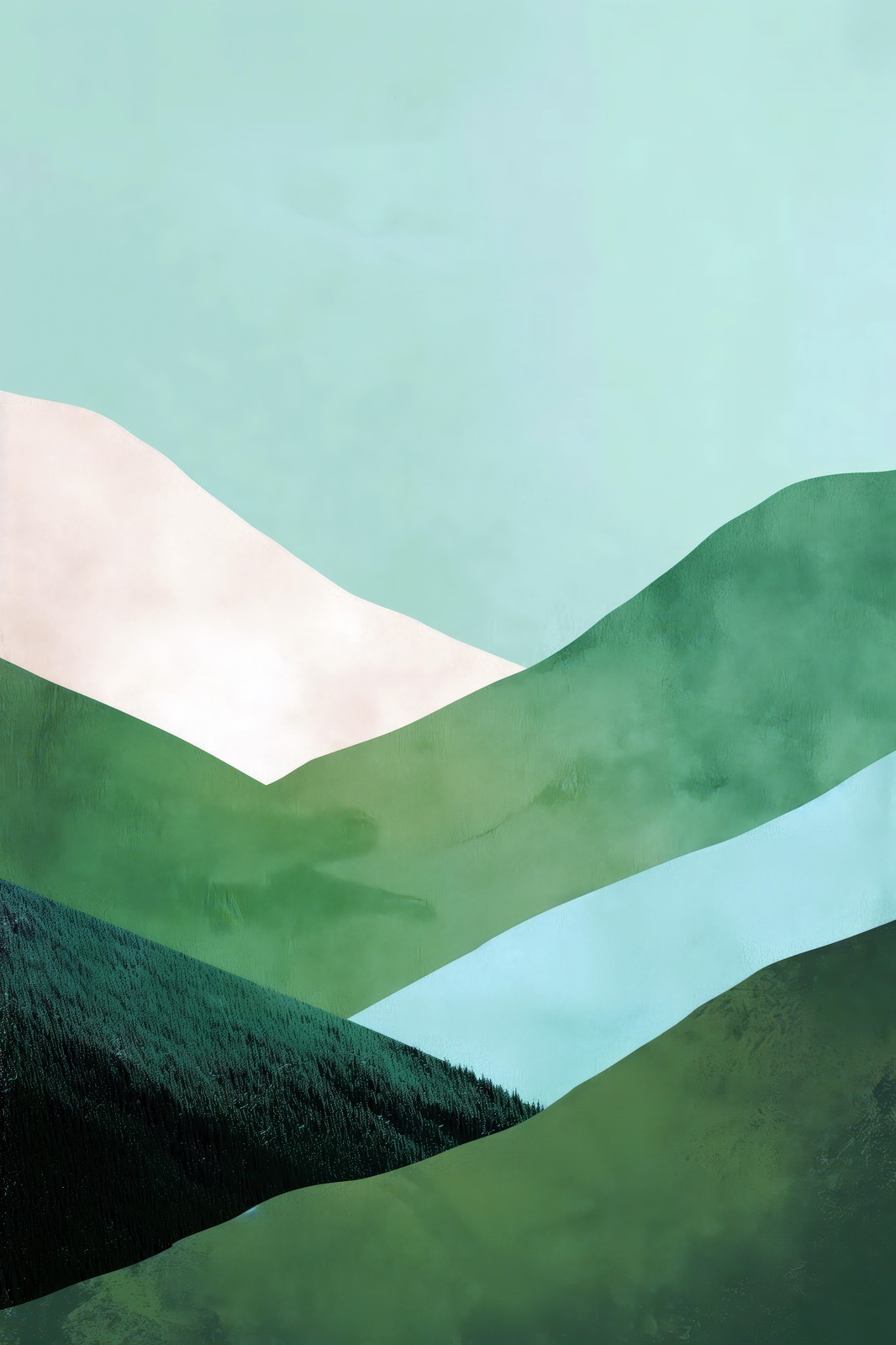 Serene Mountain Landscape Wall Art