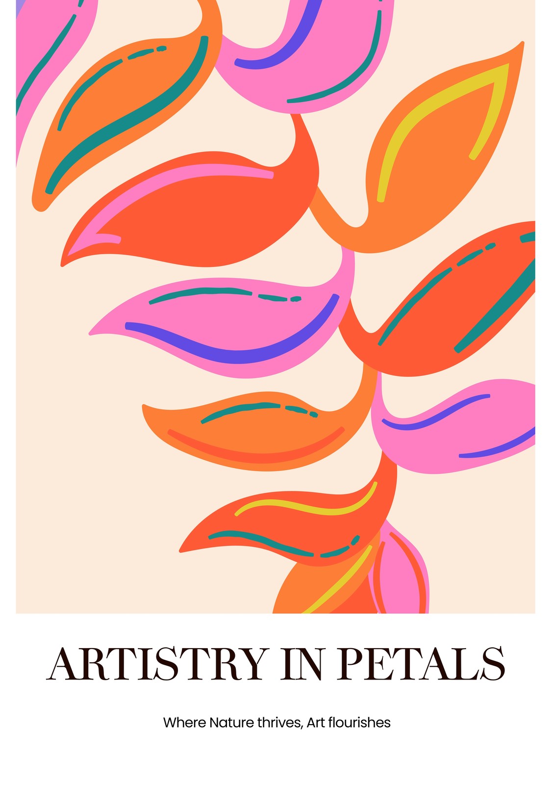 Vibrant Floral Abstract Wall Art