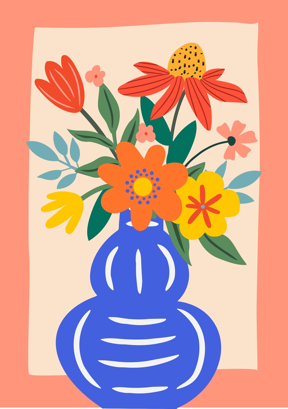 Vibrant Floral Still Life Wall Art