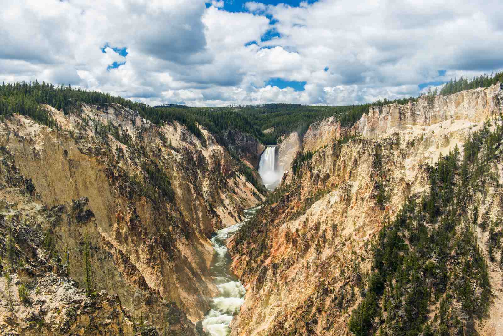 Majestic Waterfall Canyon Landscape Wall Art