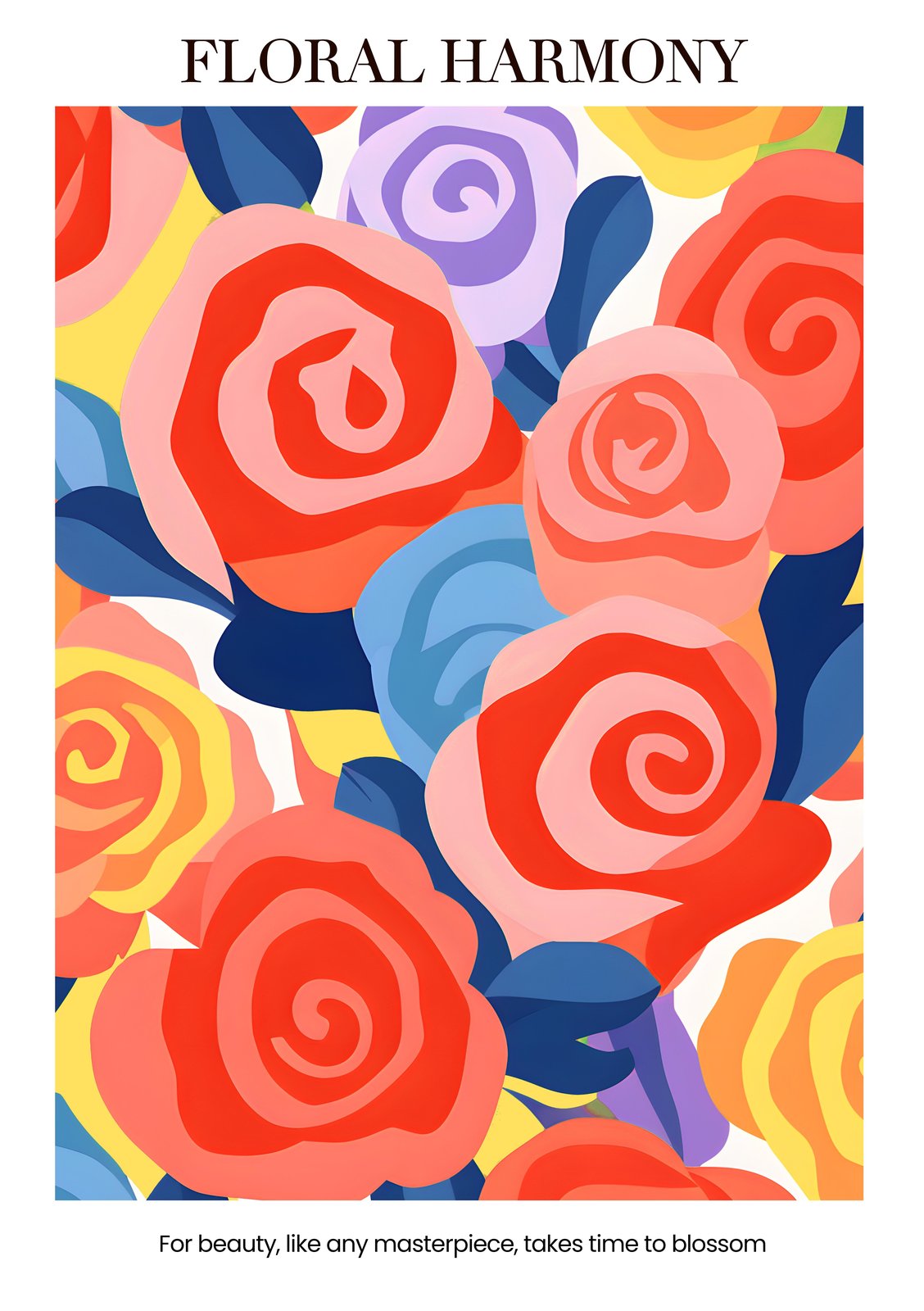 Vibrant Floral Harmony Wall Art Wall Art