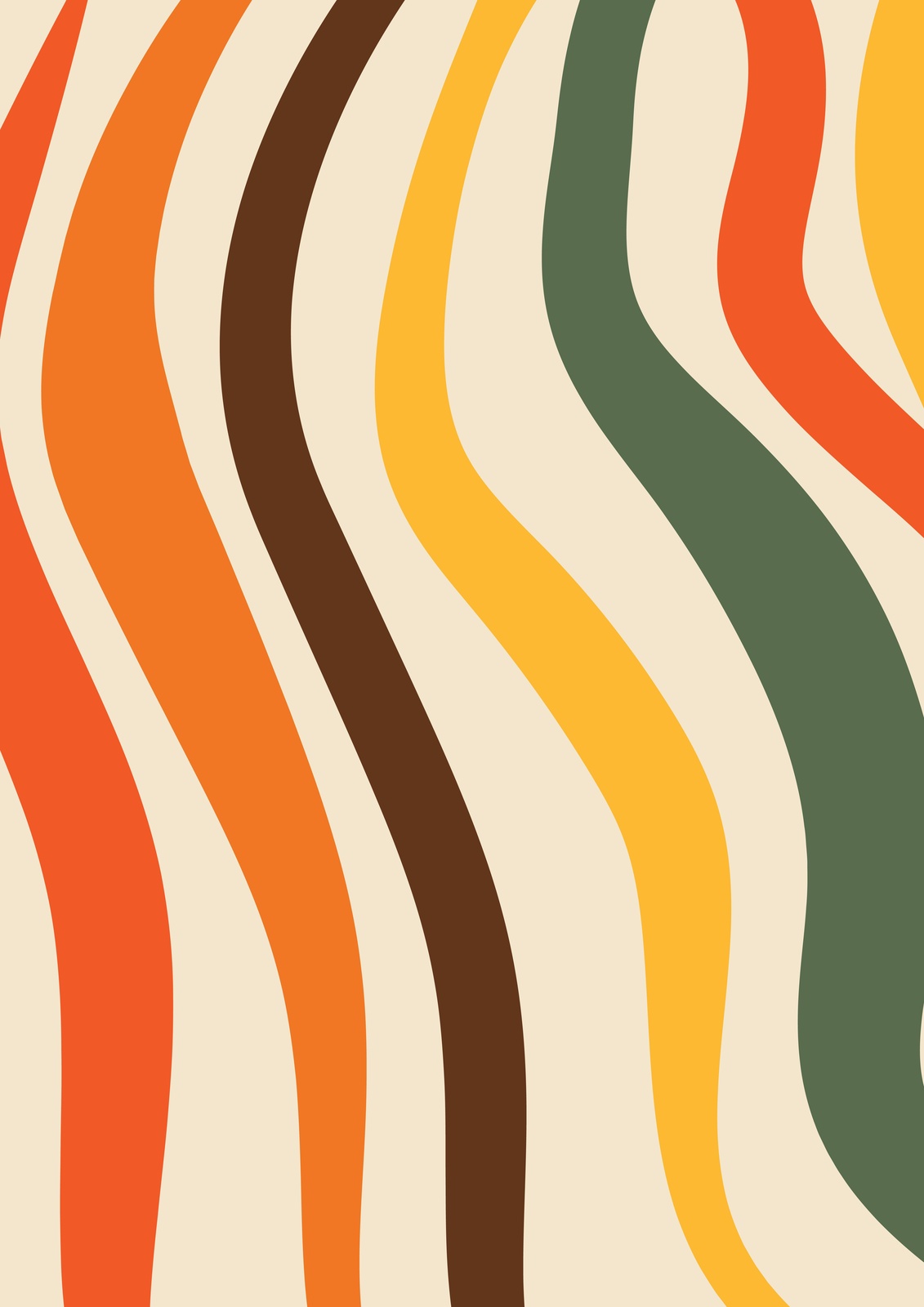 Retro Waves Abstract Wall Art