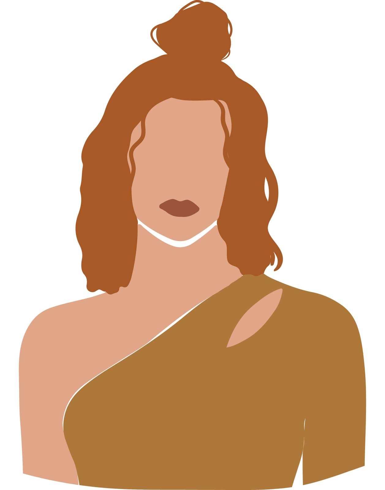 Boho Minimalist Portrait Abstract Wall Art