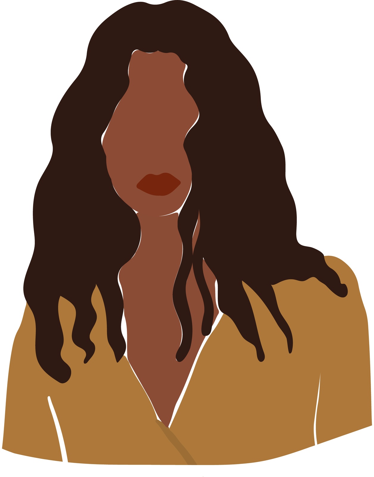 Elegant Woman Portrait Modern Abstract Wall Art
