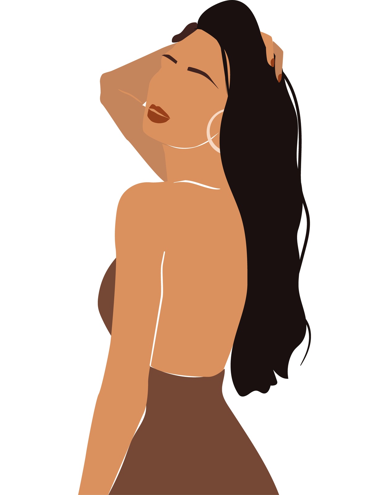 Boho Chic Abstract Woman Wall Art