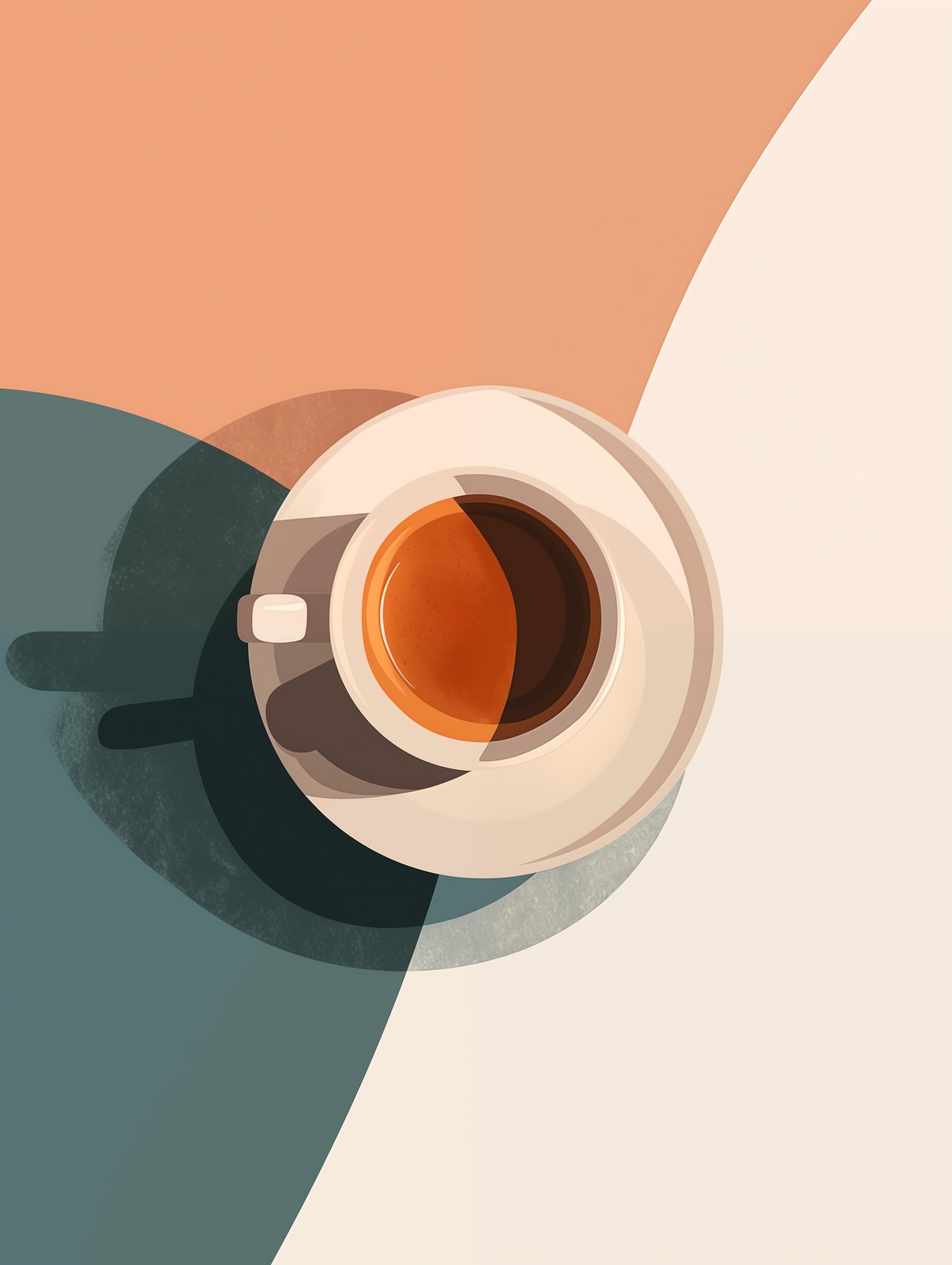 Modern Coffee Cup Art Wall Art | Minimalist Decor