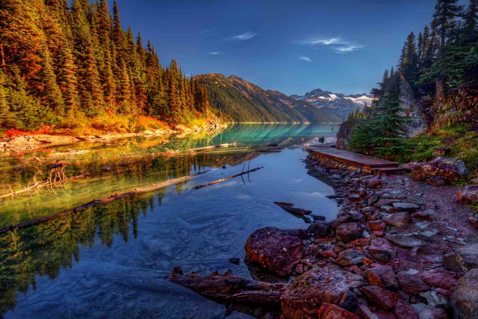 Tranquil Mountain Lake Scenery Wall Art