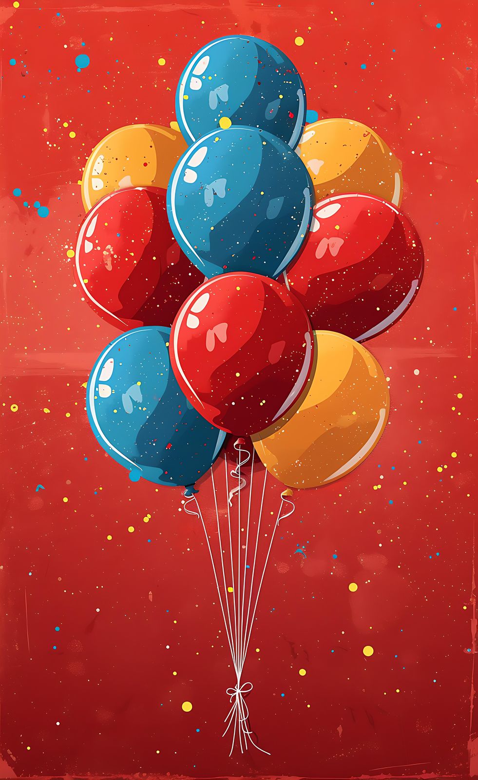 Festive Balloon Cluster Wall Art