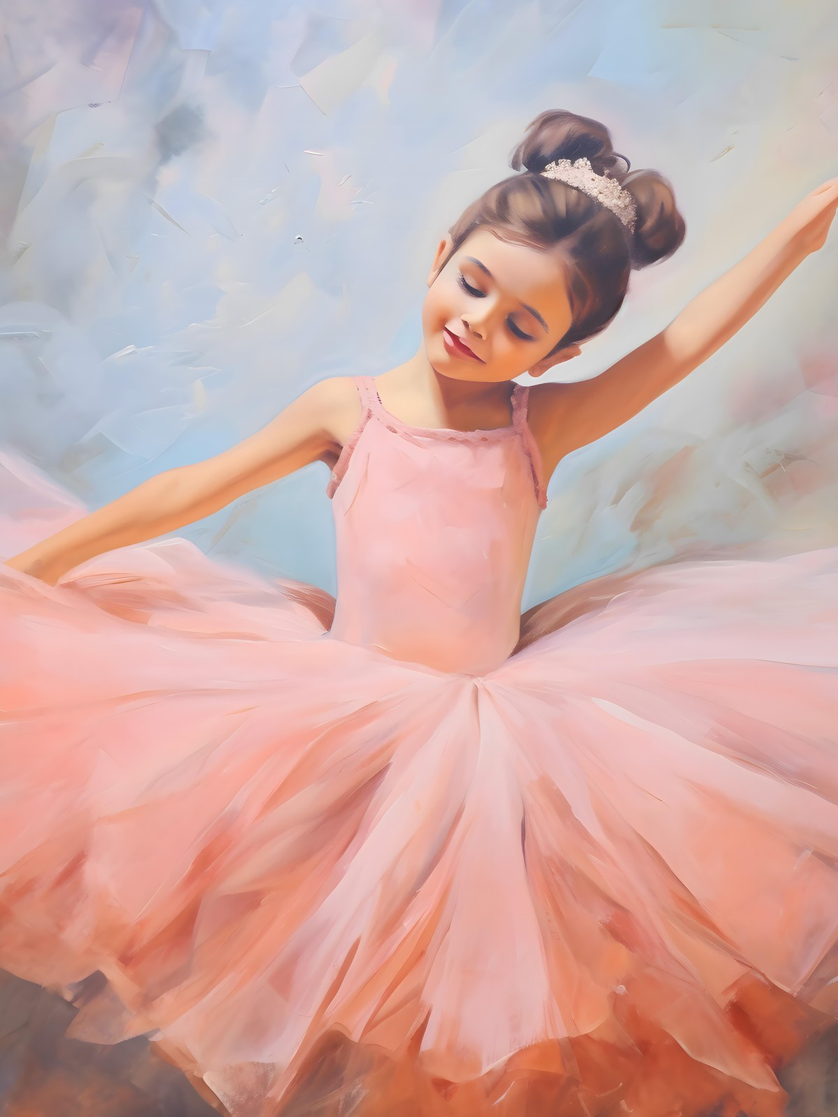 Enchanting Ballerina Girl Pink Tutu Wall Art