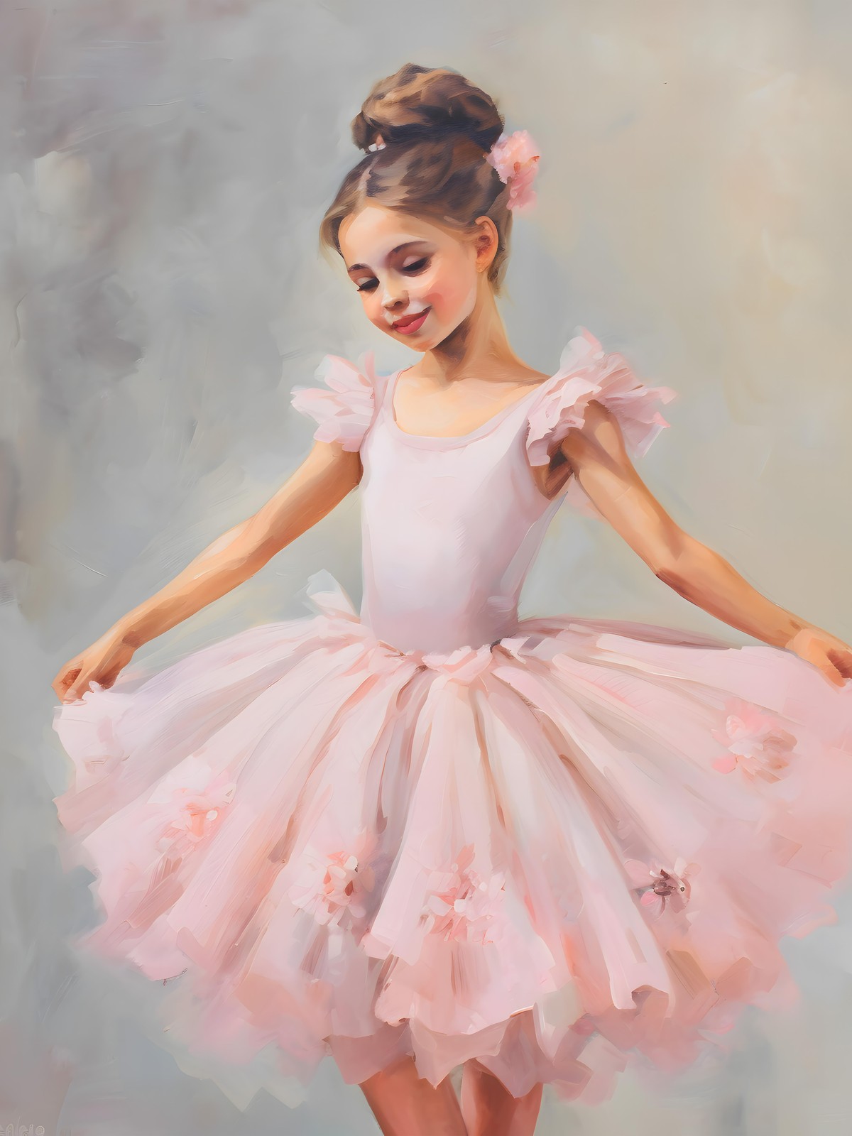 Ballerina Dreams: Pink Tutu Girl Wall Art
