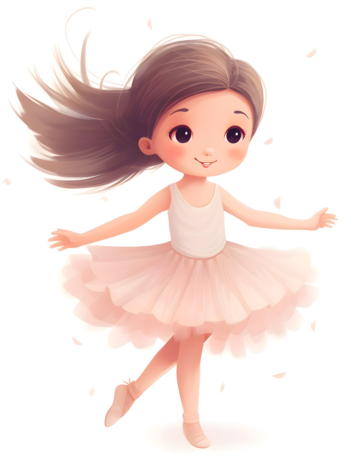Charming Ballerina Girl Cute Wall Art
