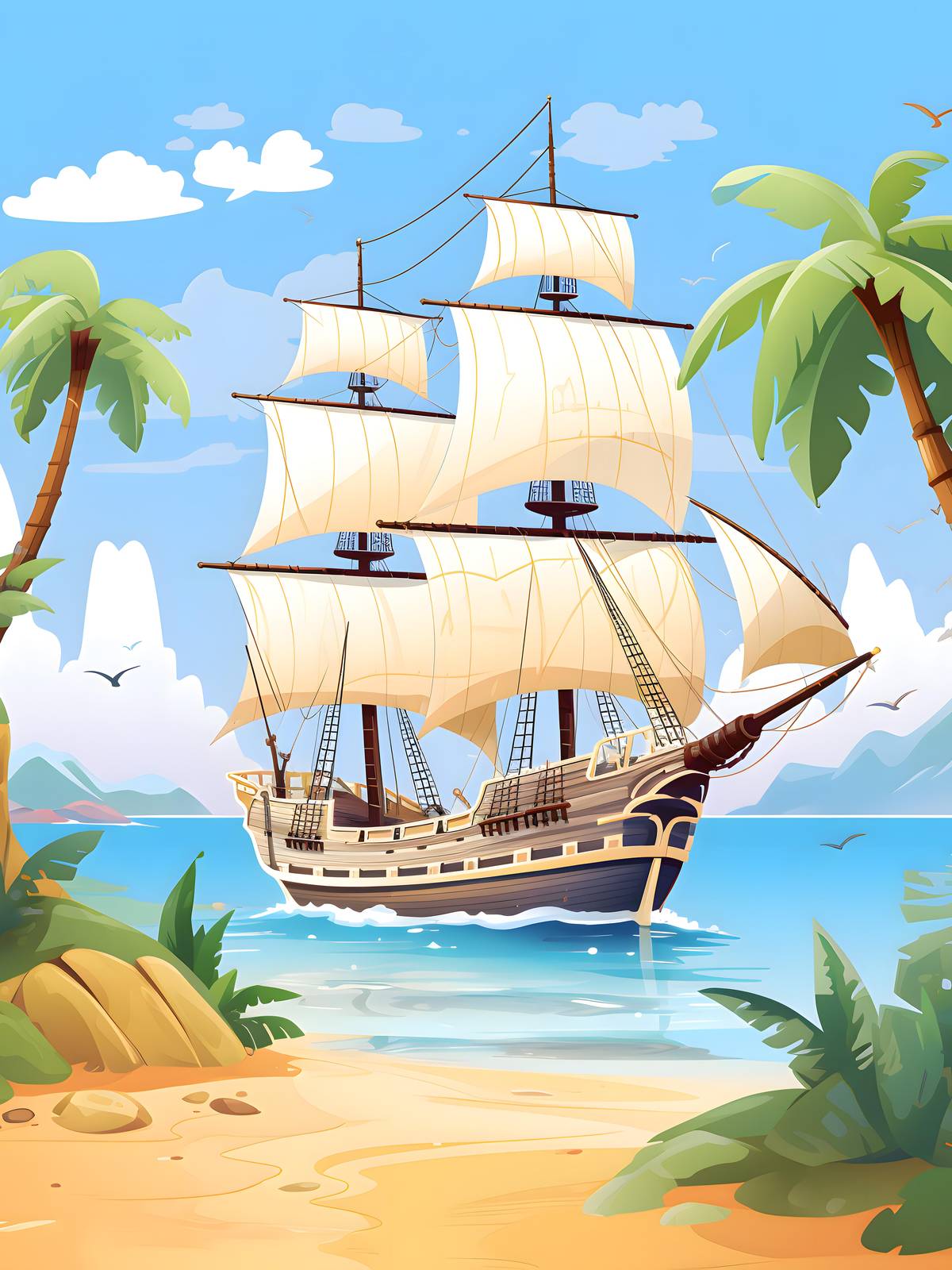 Adventure Awaits Vintage Ship Wall Art