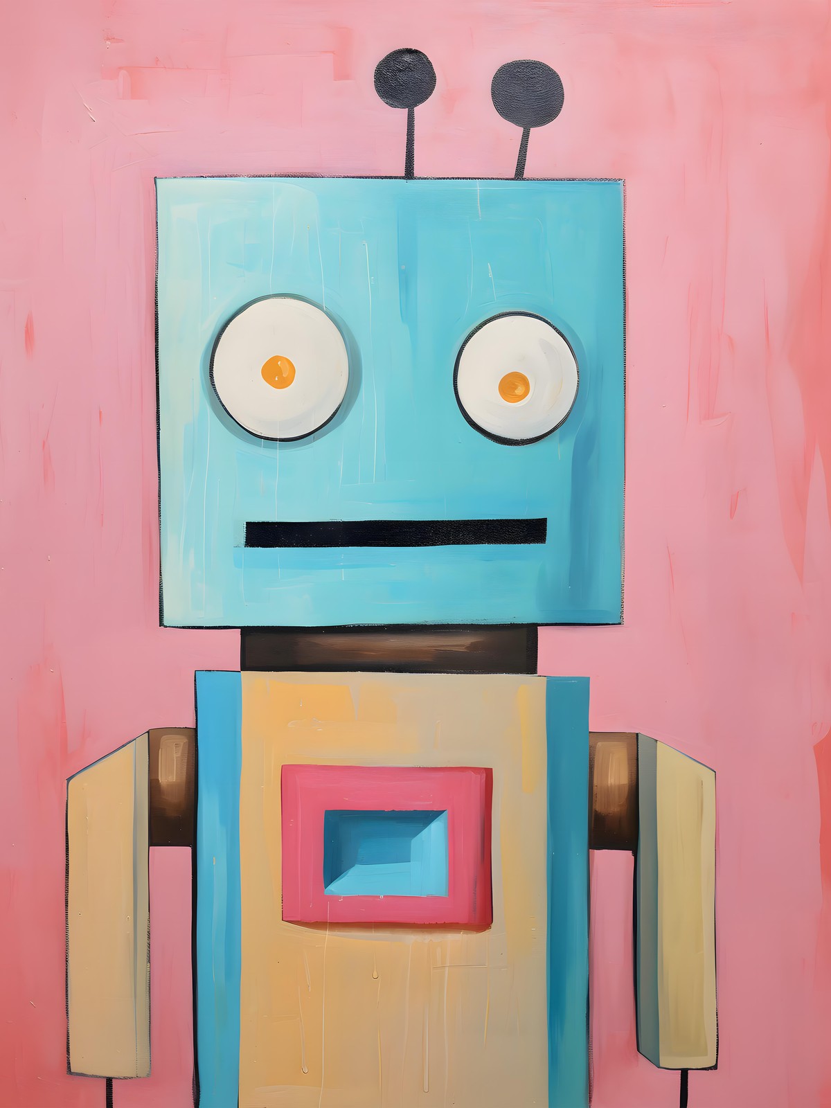 Retro Robot Pop Art Wall Art