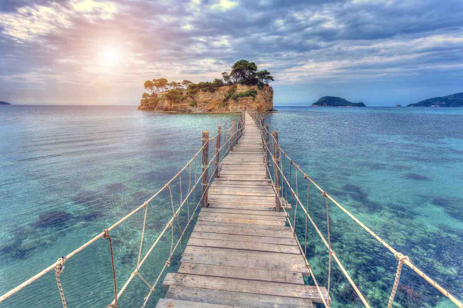 Secluded Island Bridge Wall Art