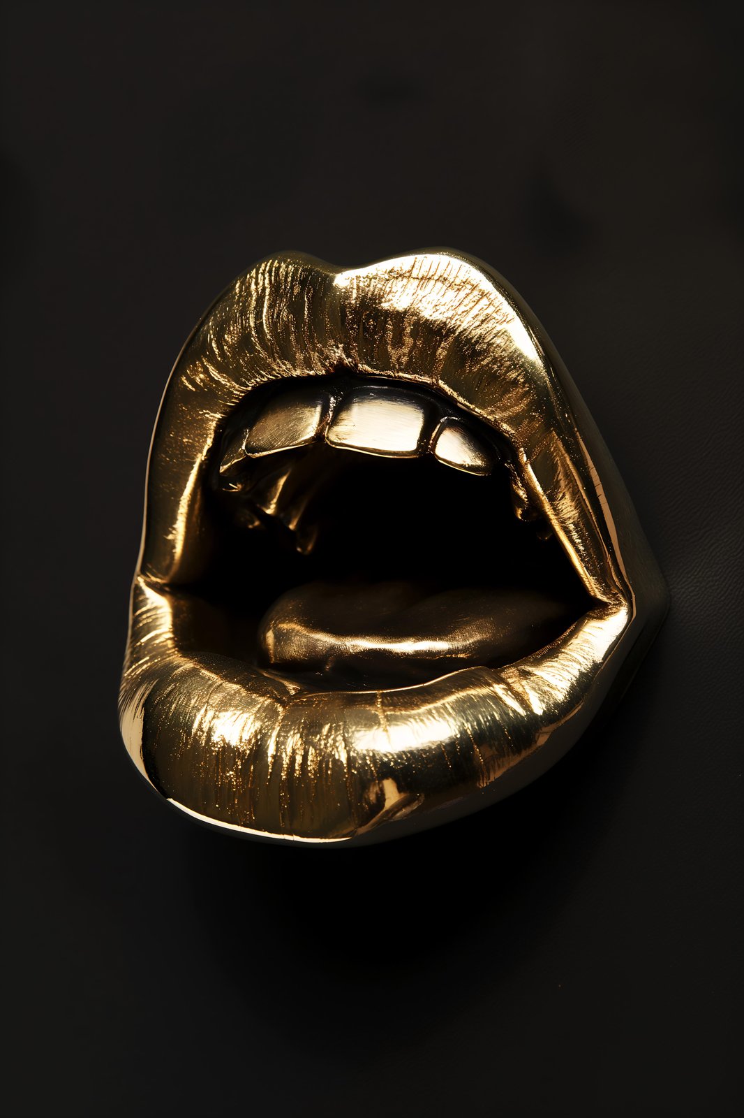Glamorous Gold Lips Statement Wall Art Wall Art