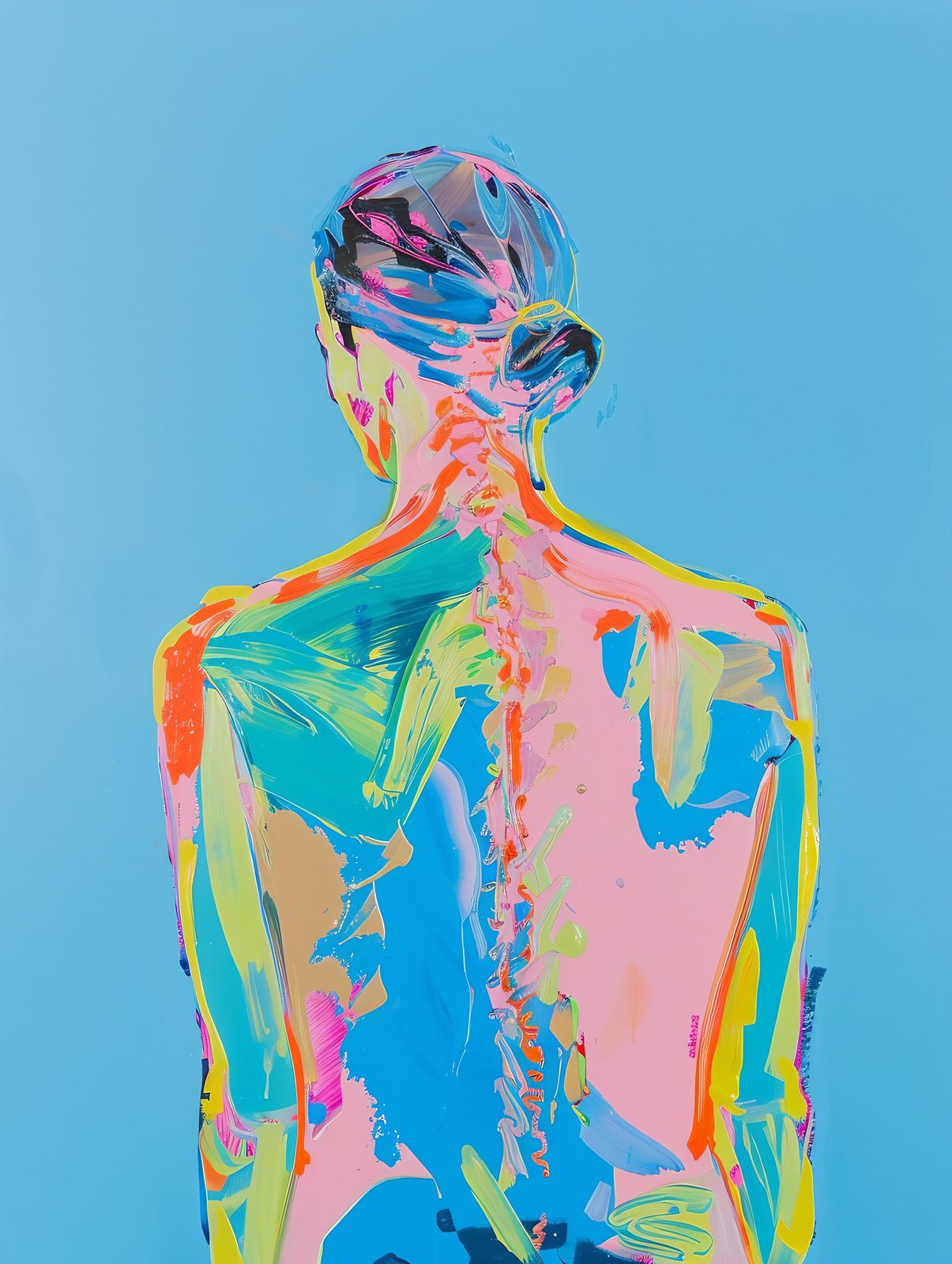 Vibrant Abstract Human Form Wall Art