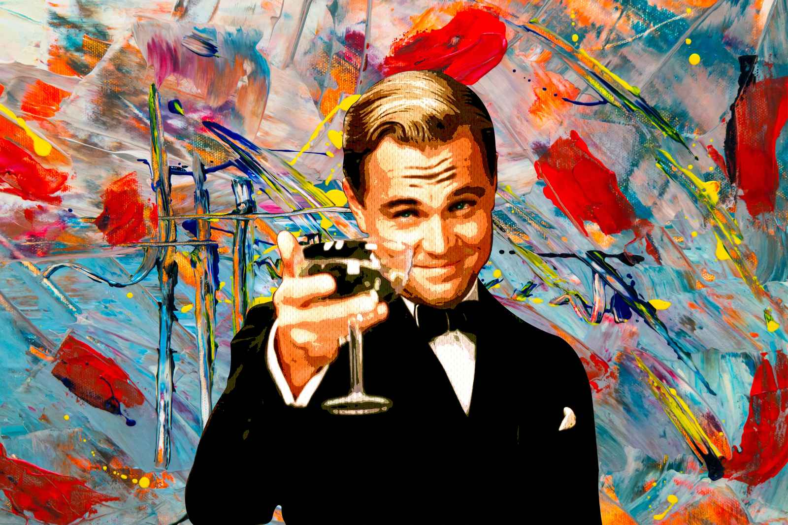Gatsby Abstract Toast Wall Art