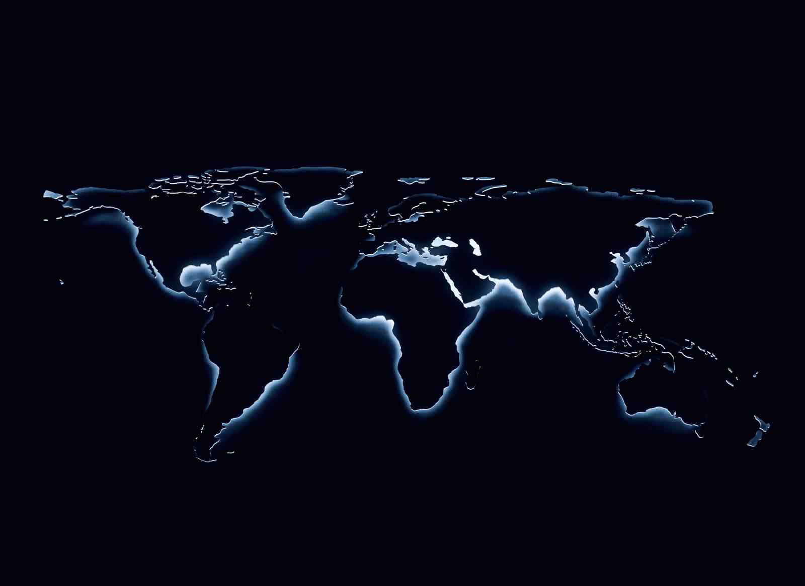 Glow World Map Wall Art - Modern Wall Art