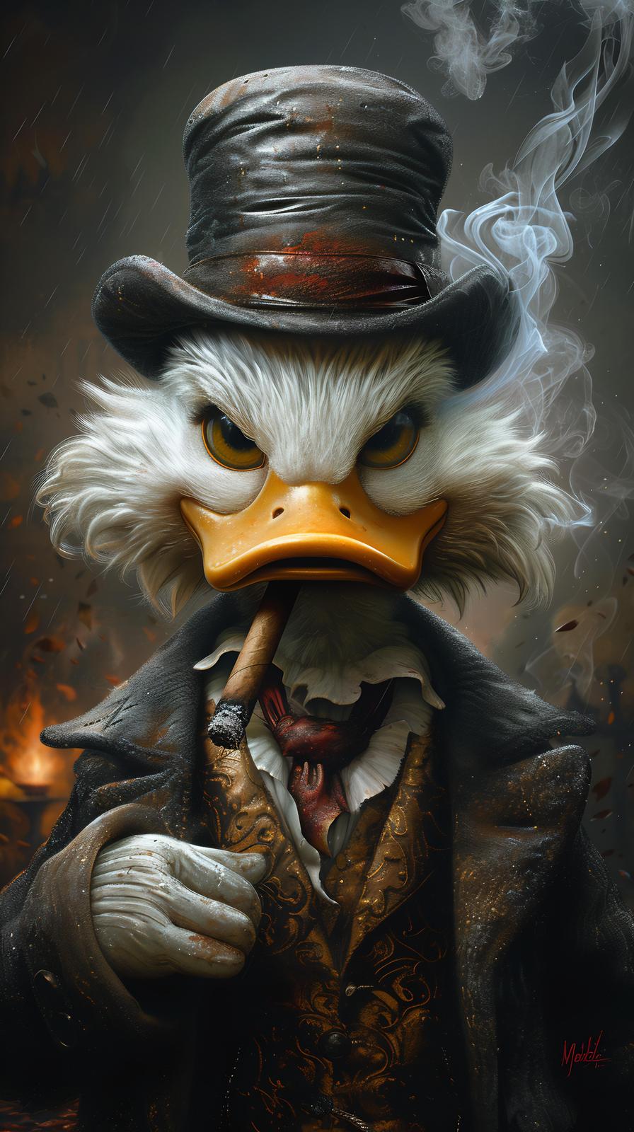 Sophisticated Duck Lord Cigar Wall Art