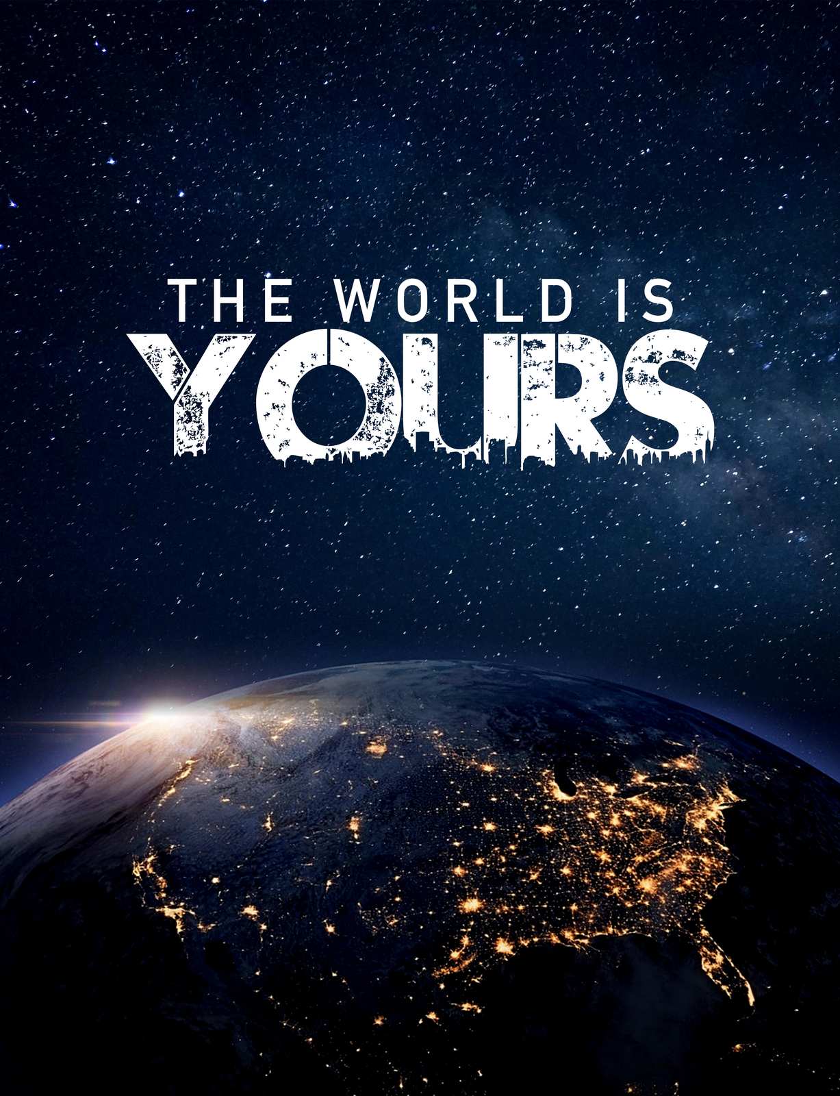 Inspiring 'The World Is Yours' Space Wall Art