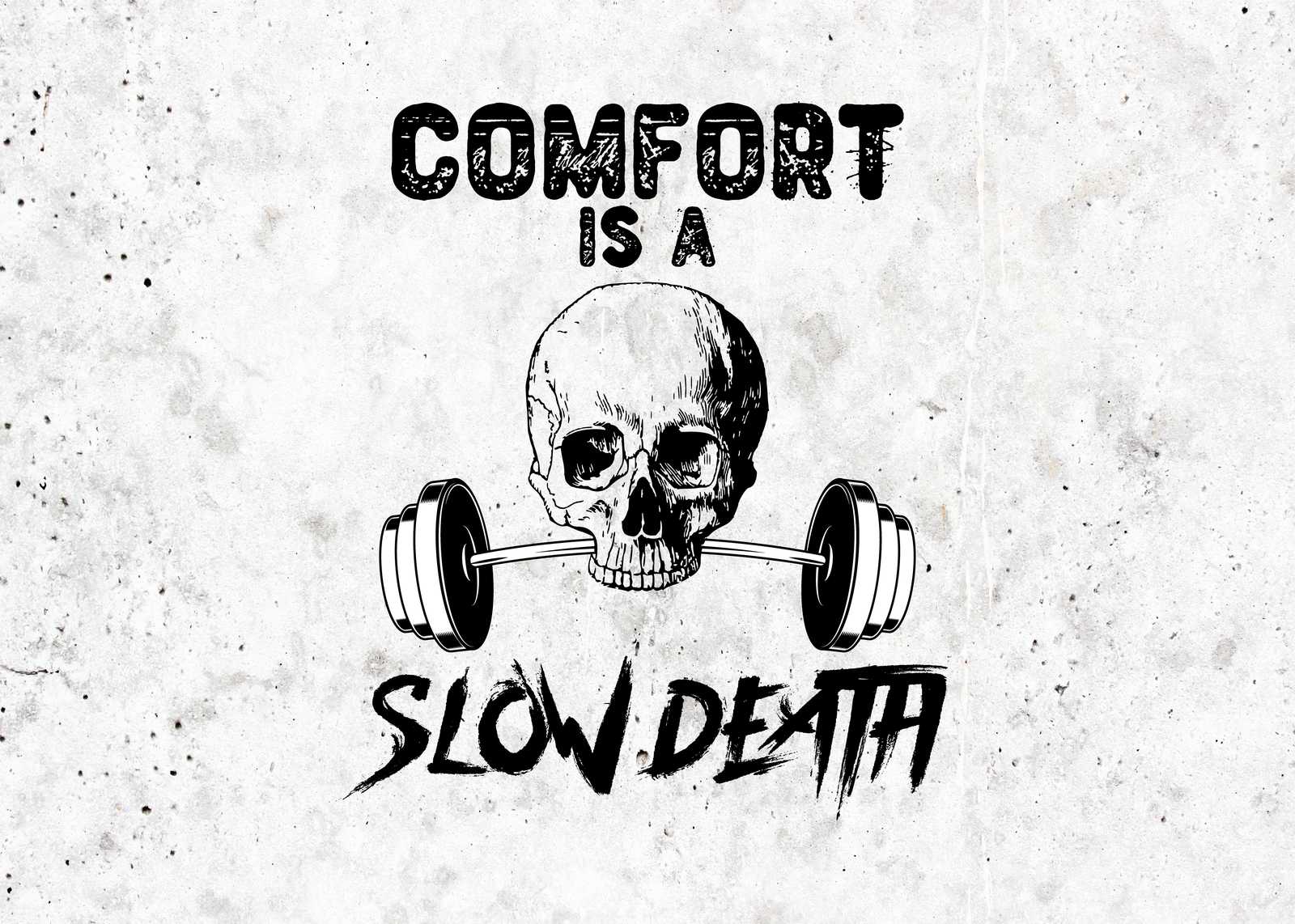 Grit Skull Motivational Gym Wall Art