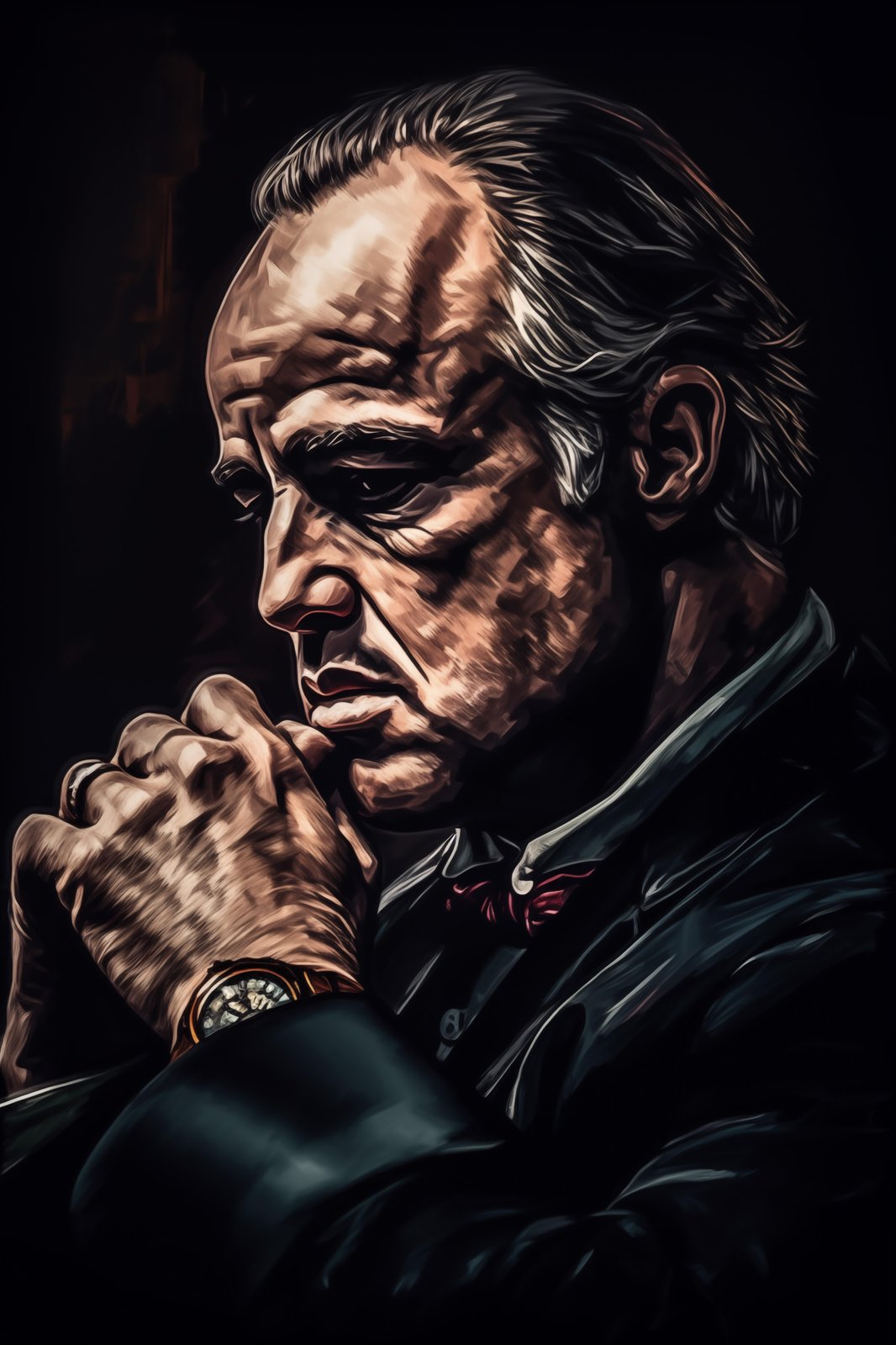 Iconic Godfather Portrait Wall Art