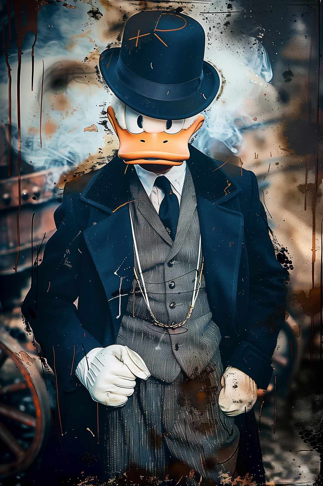 Sophisticated Donald Duck Vintage Style Wall Art