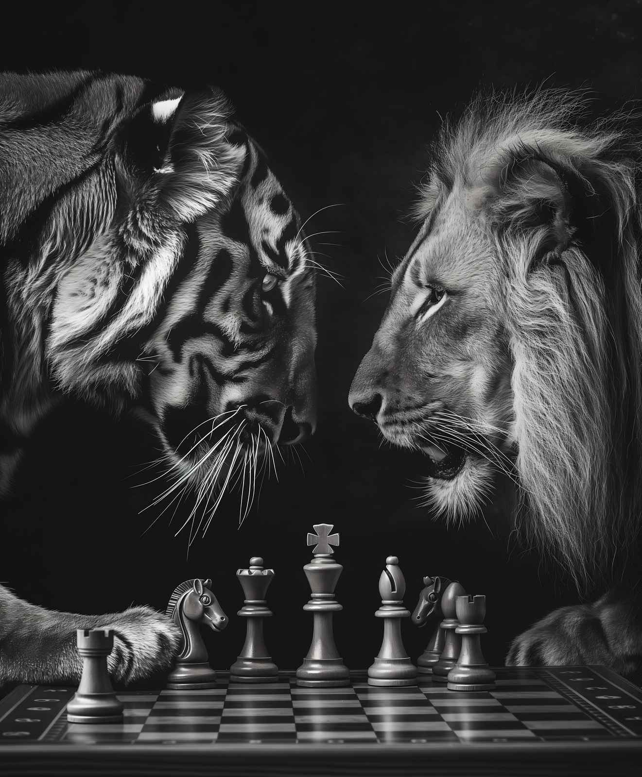 Majestic Chess Battle Wall Art